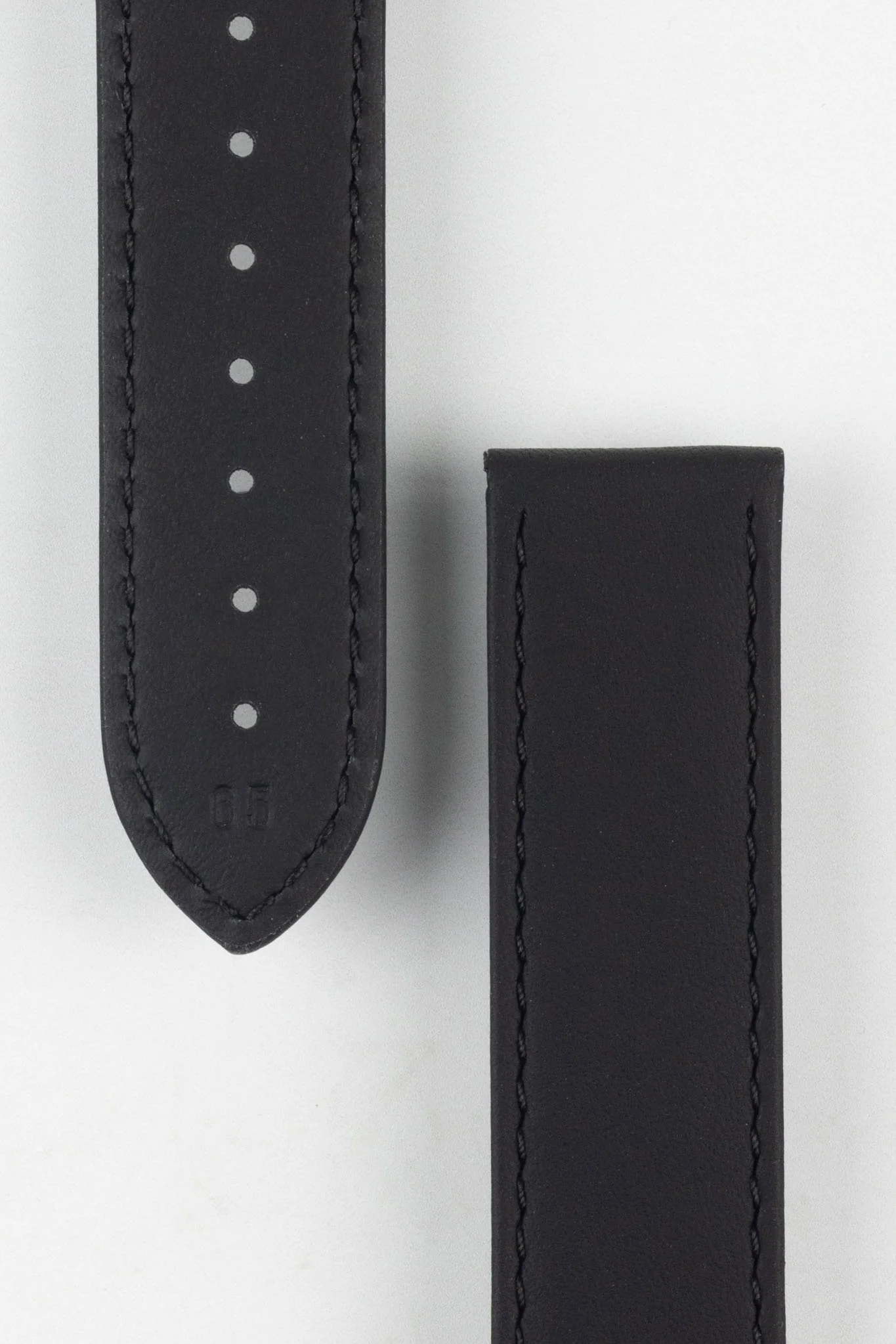 OMEGA Speedmaster Racing Leather Deployment Watch Strap in BLACK - Image 2
