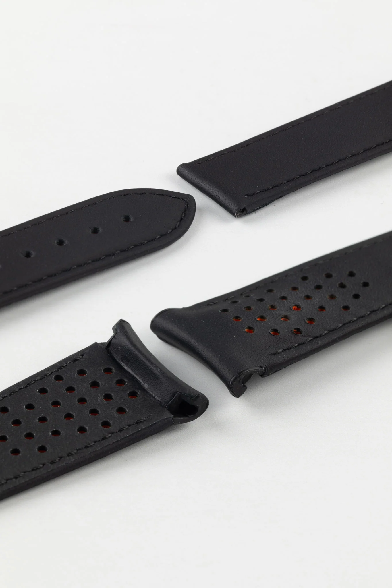 OMEGA Speedmaster Racing Leather Deployment Watch Strap in BLACK - Image 3
