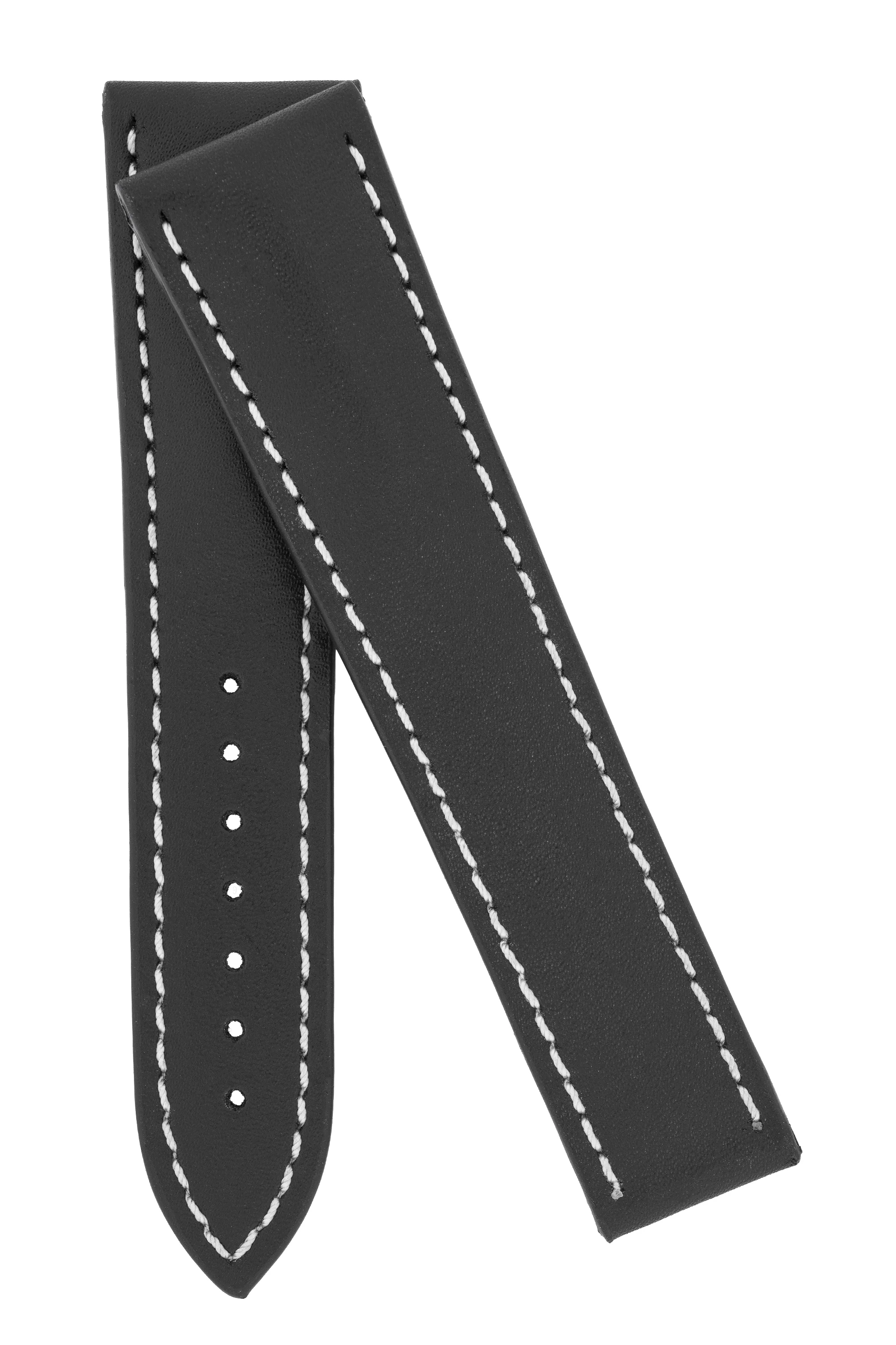 Omega-Style Calf Deployment Watch Strap in BLACK - Image 4