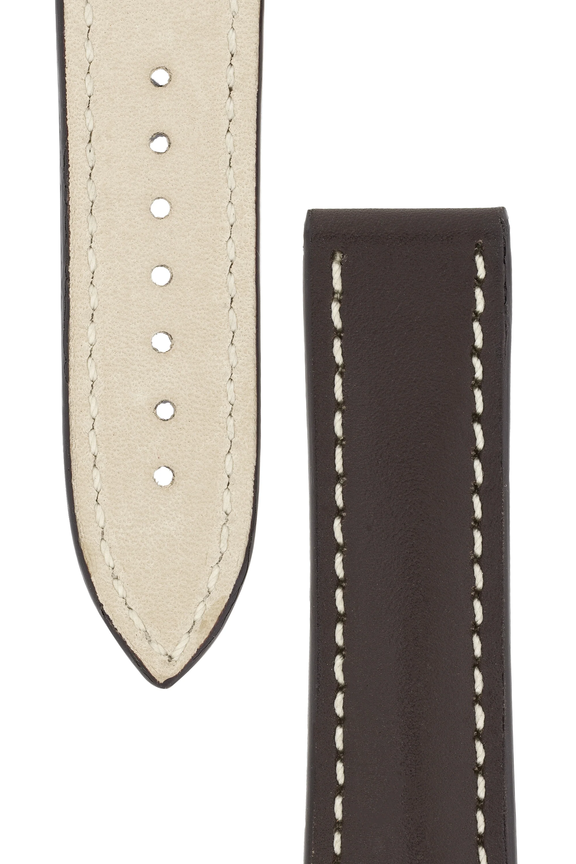Omega-Style Calf Deployment Watch Strap in BROWN - Image 3