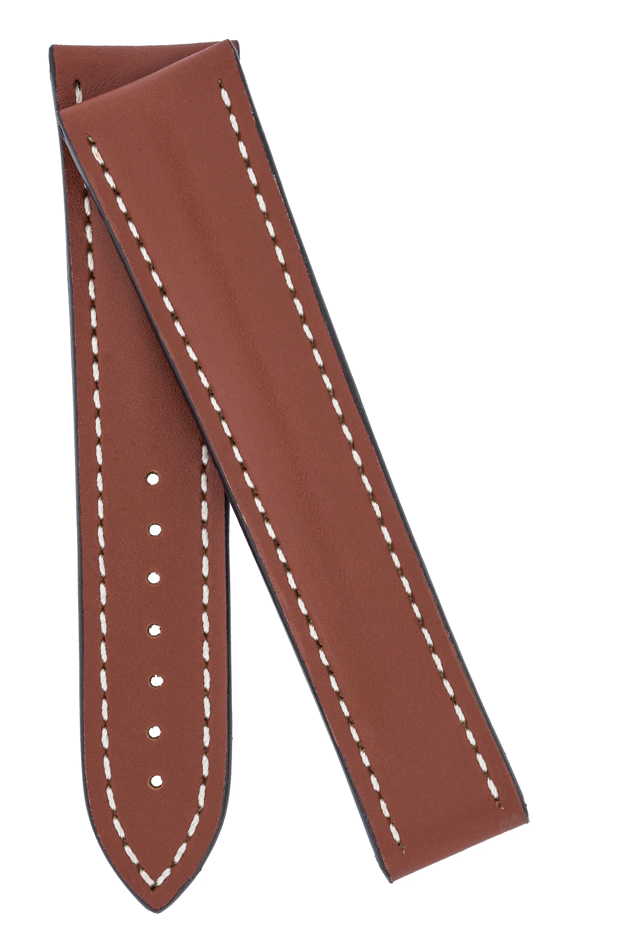 Omega-Style Calf Deployment Watch Strap in GOLD BROWN - Image 4
