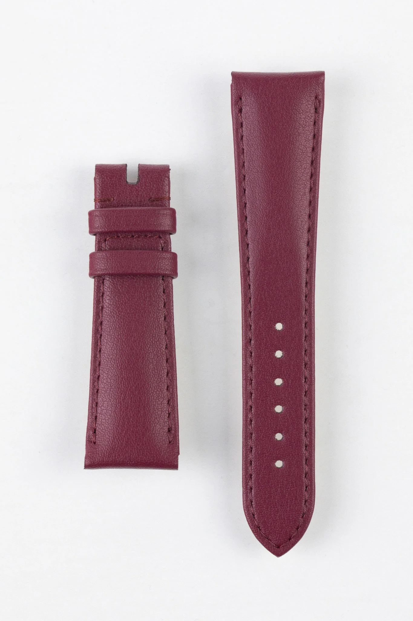 OMEGA Vegan Faux-Leather Watch Strap with Cork Lining in BURGUNDY - Image 4