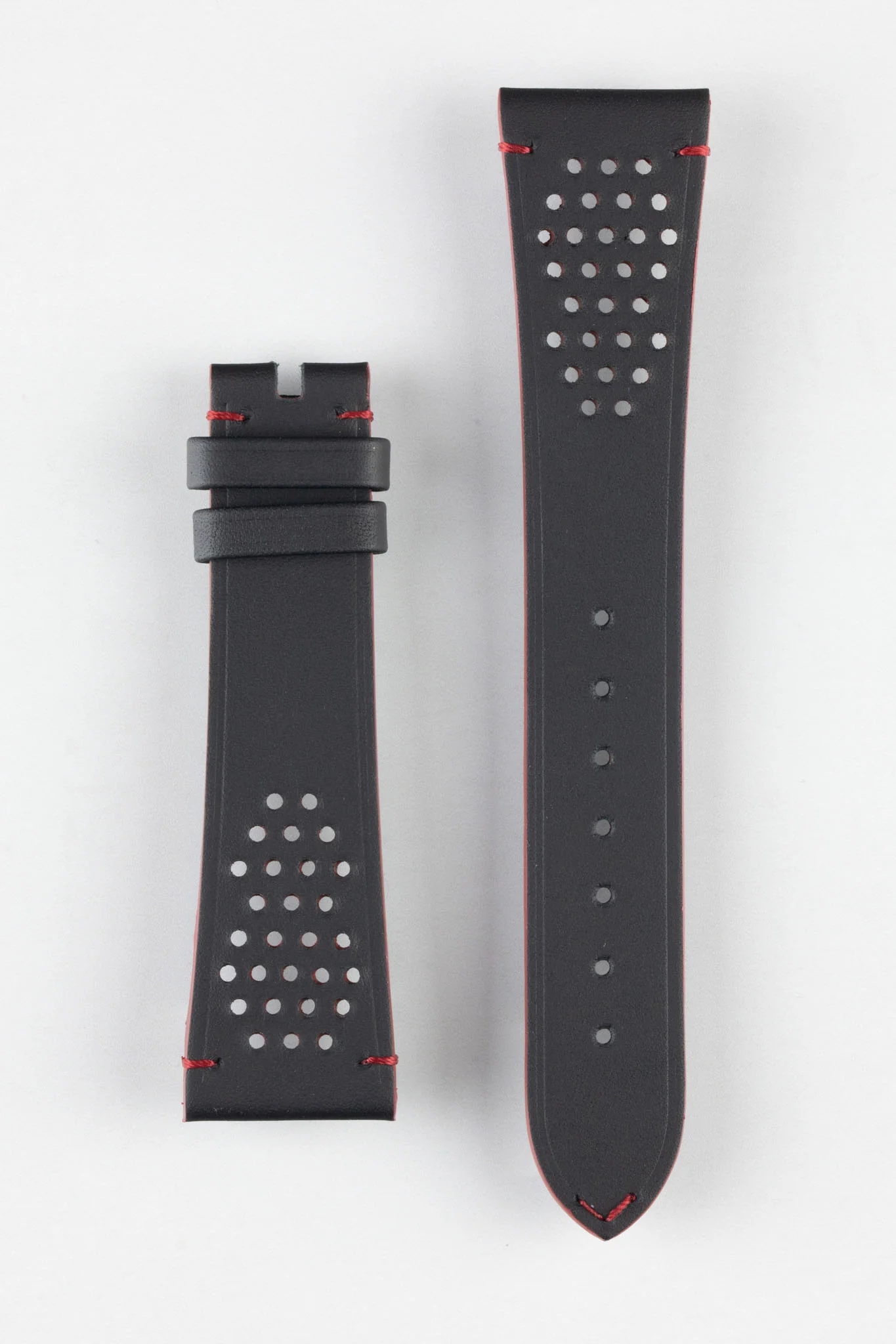 OMEGA Z016119 Speedmaster Chronoscope 21mm Performance Leather Strap - BLACK/RED - Image 5