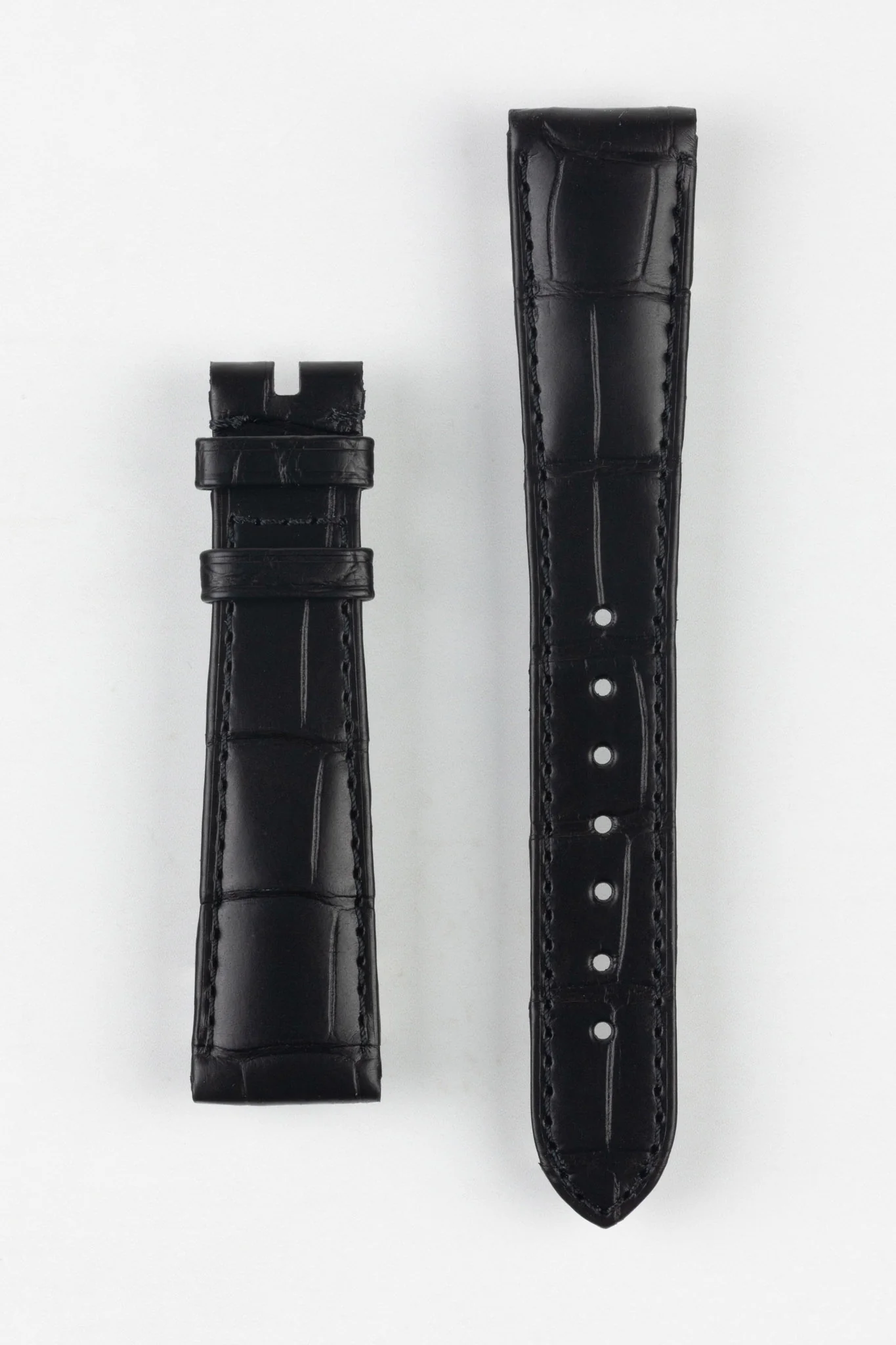 OMEGA Z016215 Genuine Alligator Low Profile 19mm Strap - BLACK - Image 6