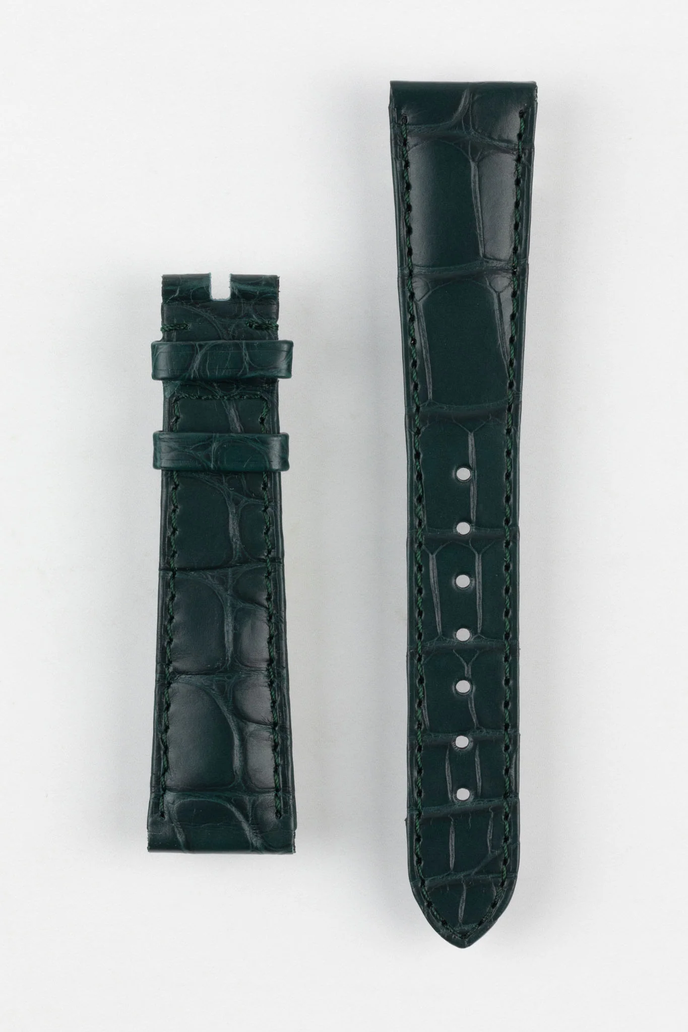 OMEGA Z016848 Genuine Alligator Low Profile 19mm Strap - GREEN - Image 6