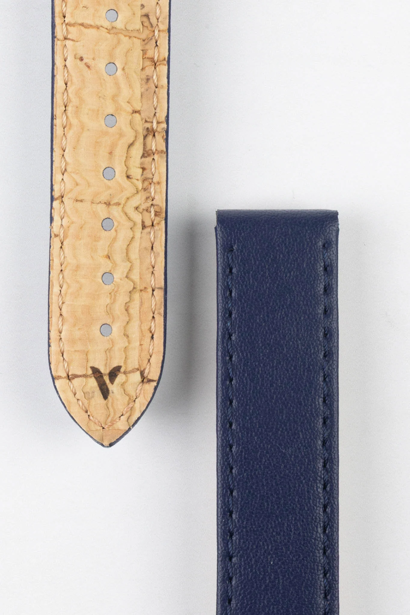 OMEGA Z017134 Vegan Faux-Leather Deployment Watch Strap in BLUE - Image 2