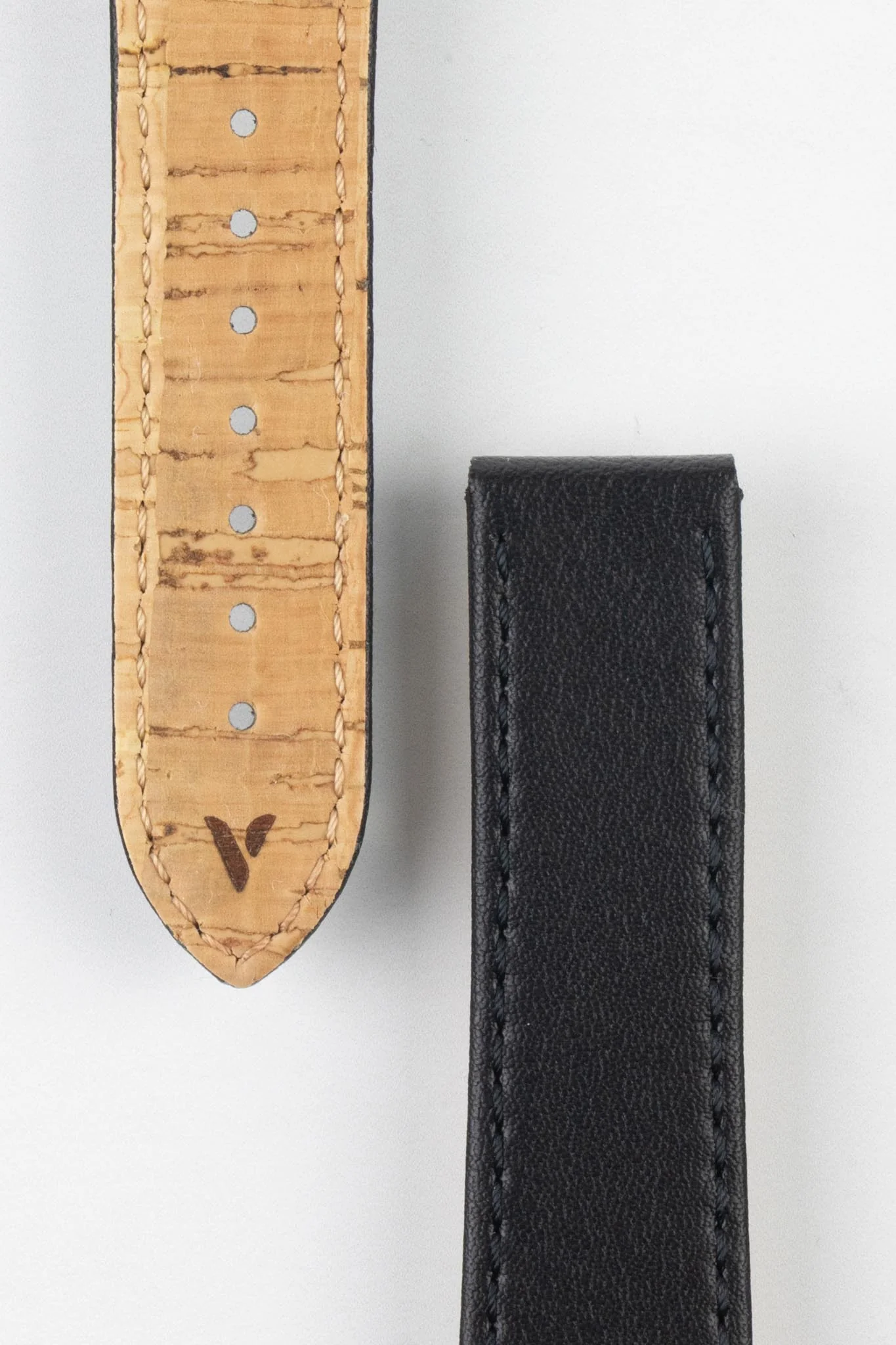 OMEGA Z017135 Vegan Faux-Leather Deployment Watch Strap in BLACK - Image 2