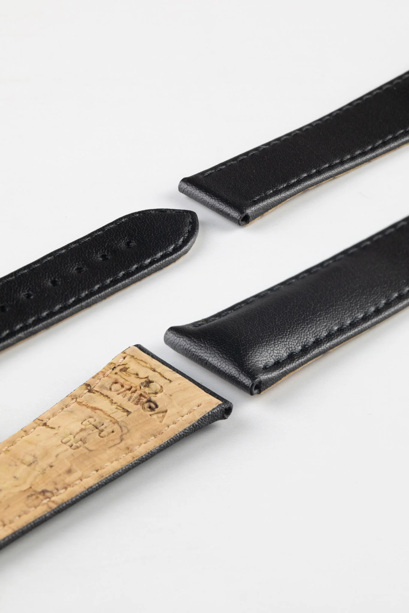OMEGA Z017135 Vegan Faux-Leather Deployment Watch Strap in BLACK - Image 3