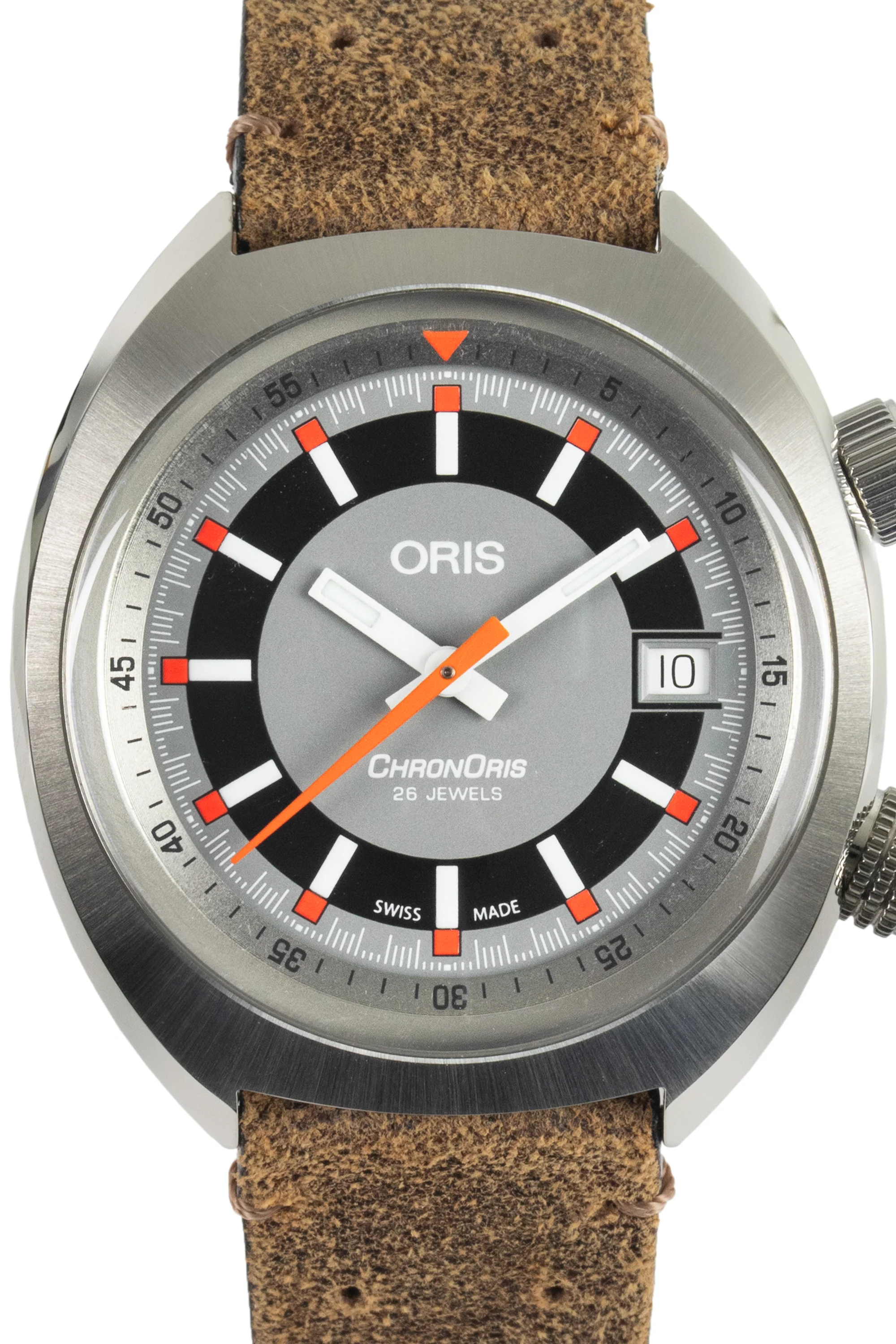 ORIS Chronoris Date 39mm Automatic Watch - 0173377374053-0751943 - Grey Dial - Image 3