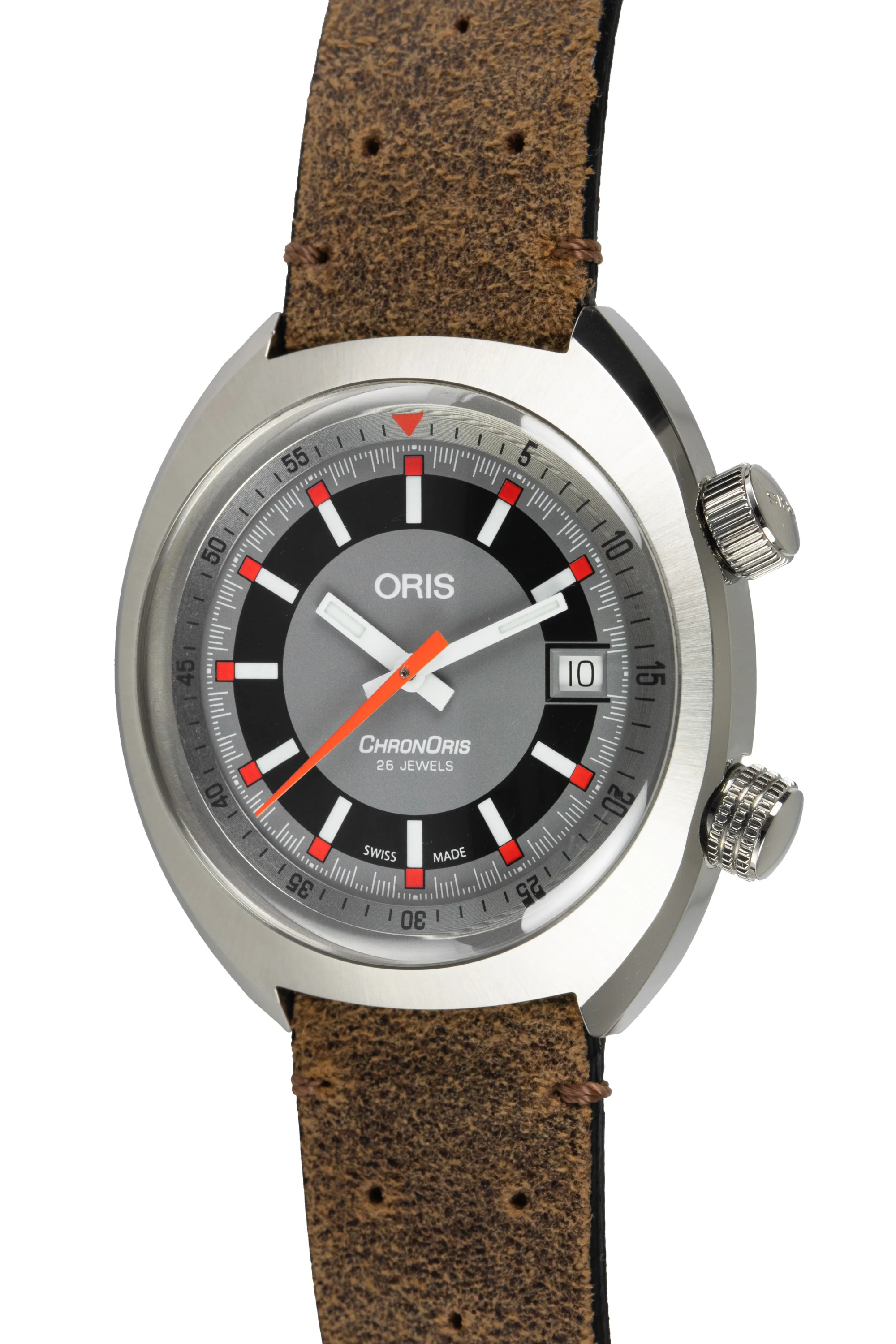 ORIS Chronoris Date 39mm Automatic Watch - 0173377374053-0751943 - Grey Dial - Image 4