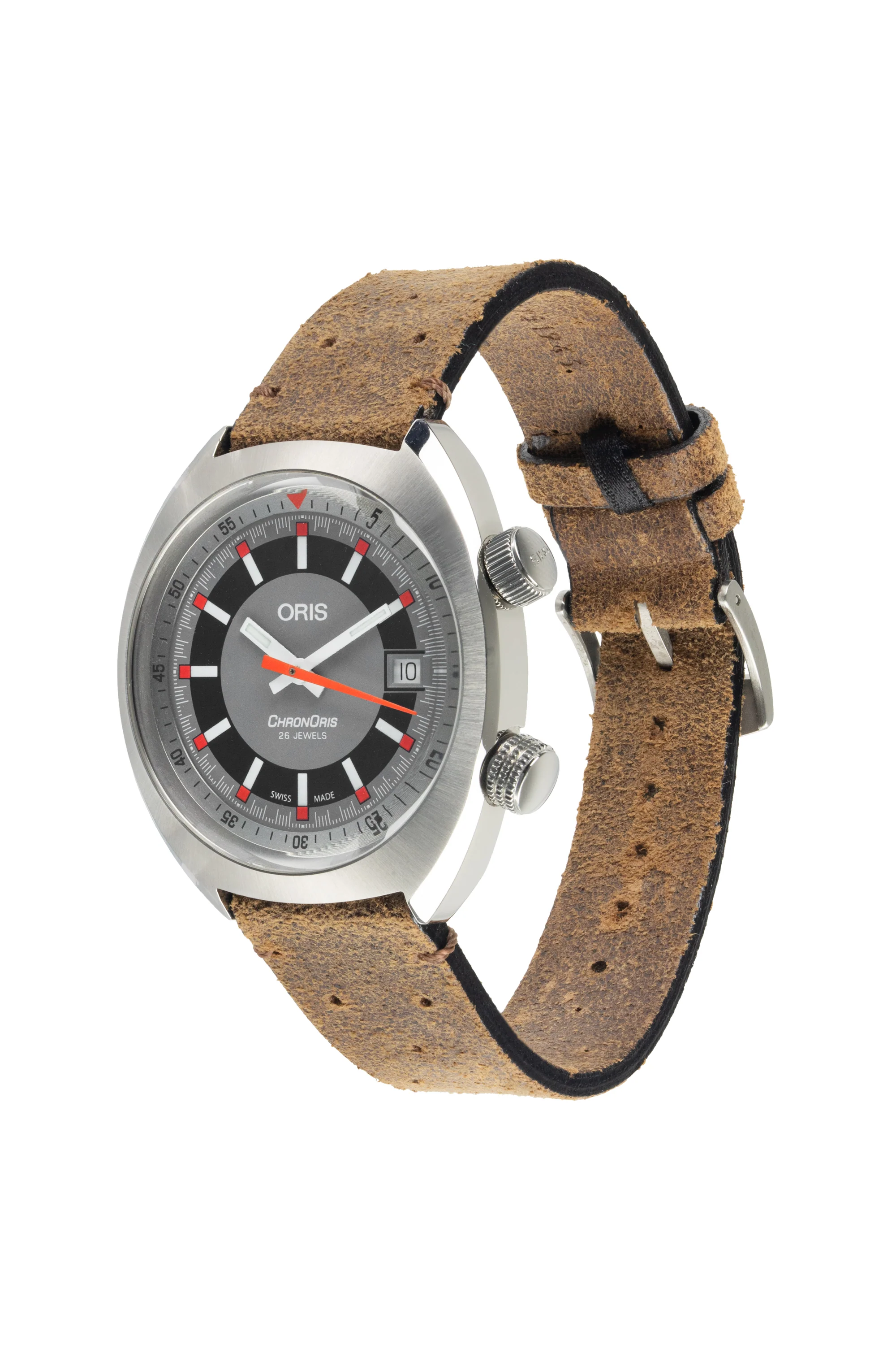 ORIS Chronoris Date 39mm Automatic Watch - 0173377374053-0751943 - Grey Dial - Image 7