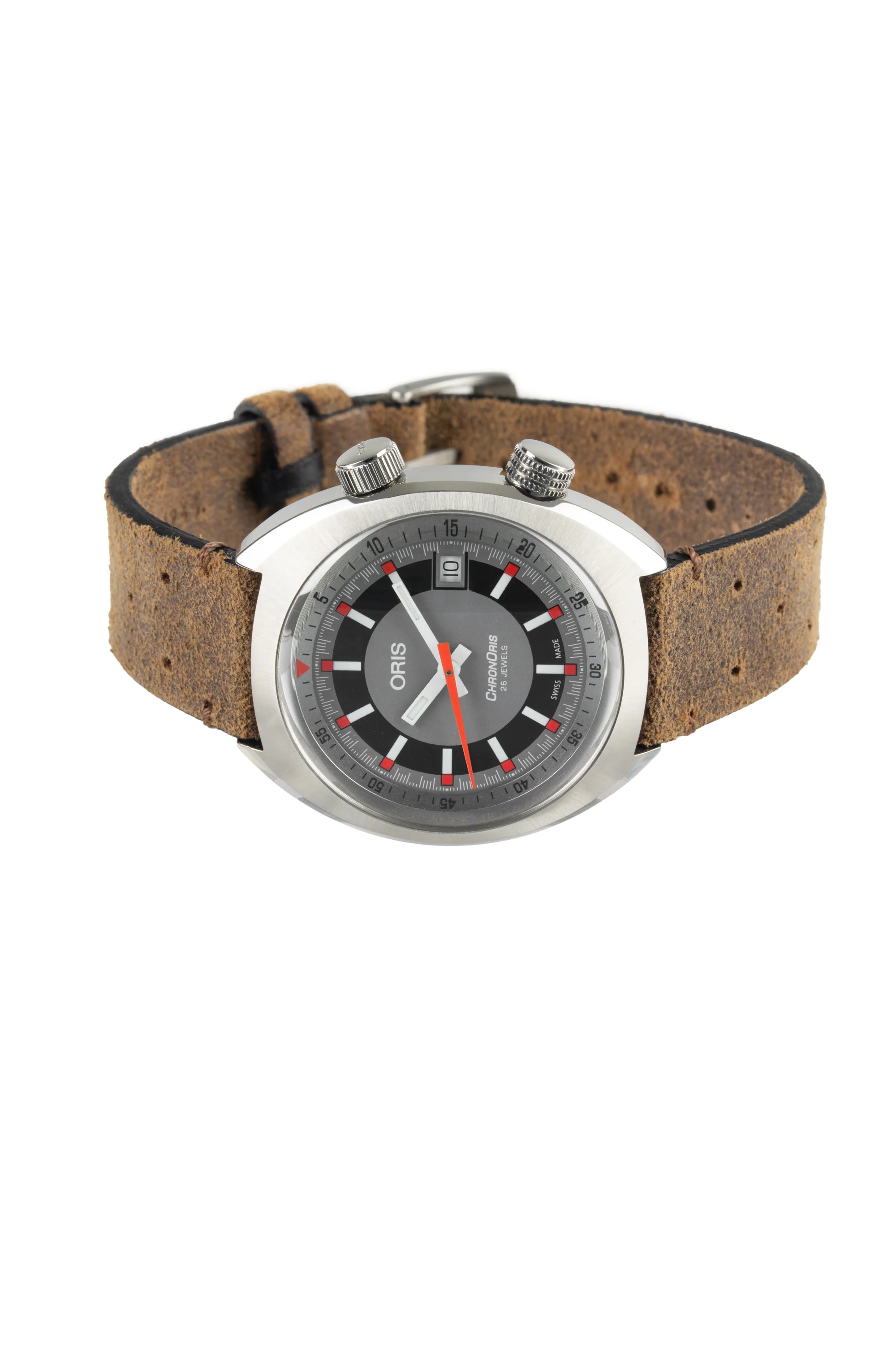 ORIS Chronoris Date 39mm Automatic Watch - 0173377374053-0751943 - Grey Dial - Image 8