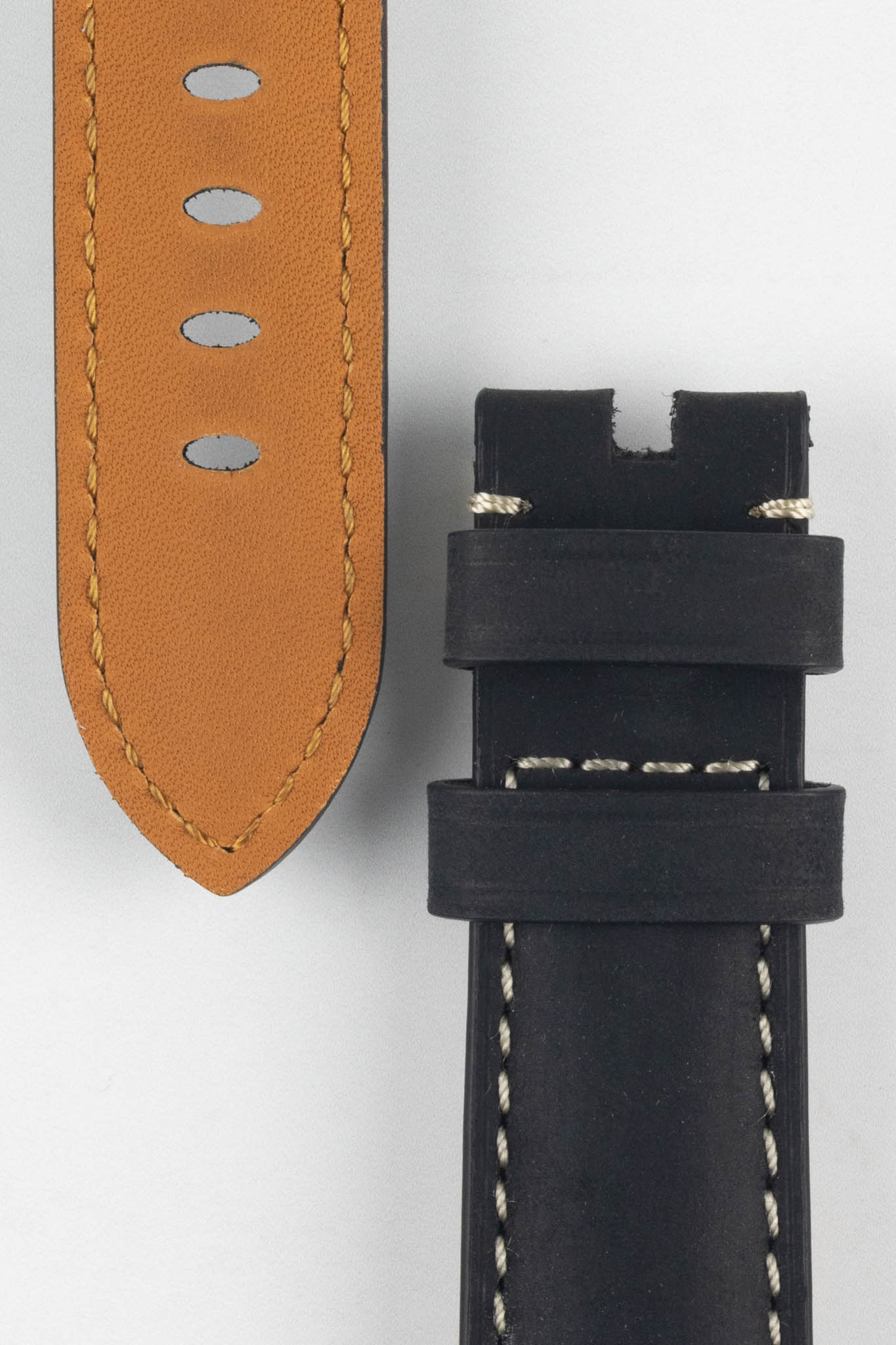 Padded Crazy Horse Watch Strap in BLACK - Image 3