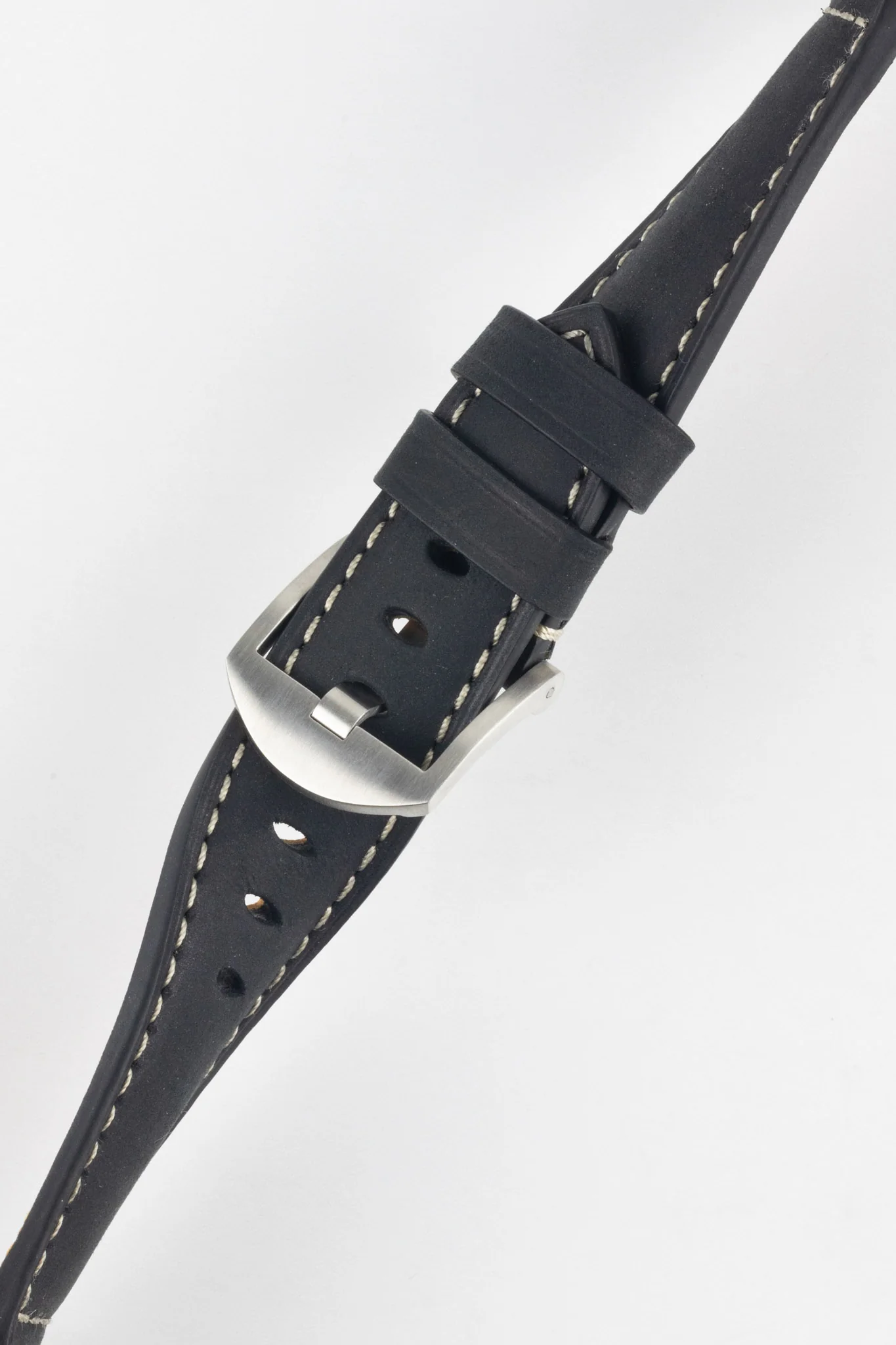 Padded Crazy Horse Watch Strap in BLACK - Image 5