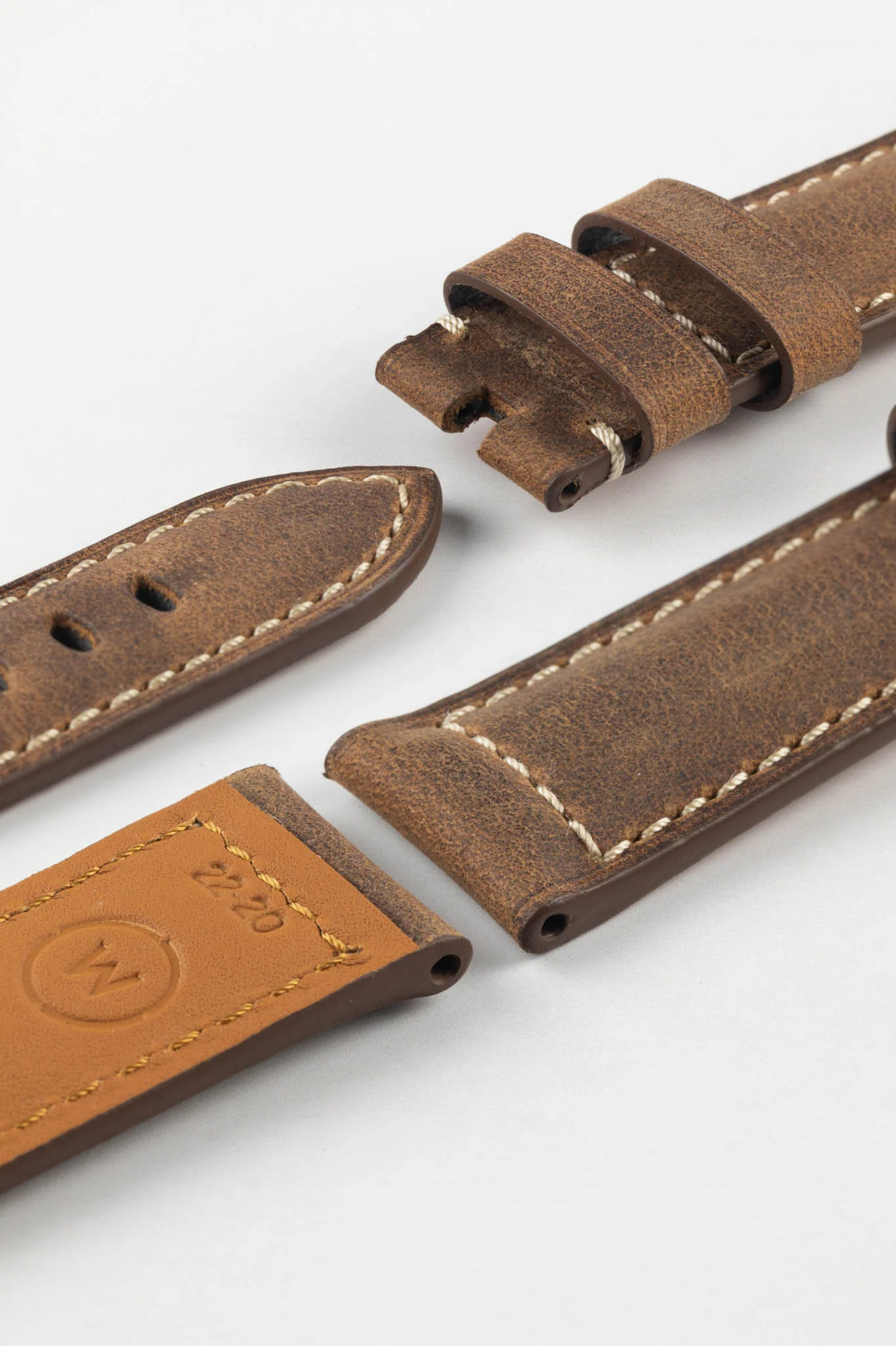 Padded Crazy Horse Watch Strap in BROWN - Image 10