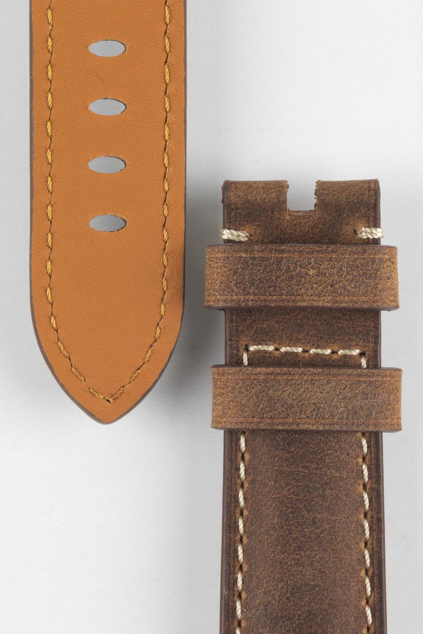Padded Crazy Horse Watch Strap in BROWN - Image 3