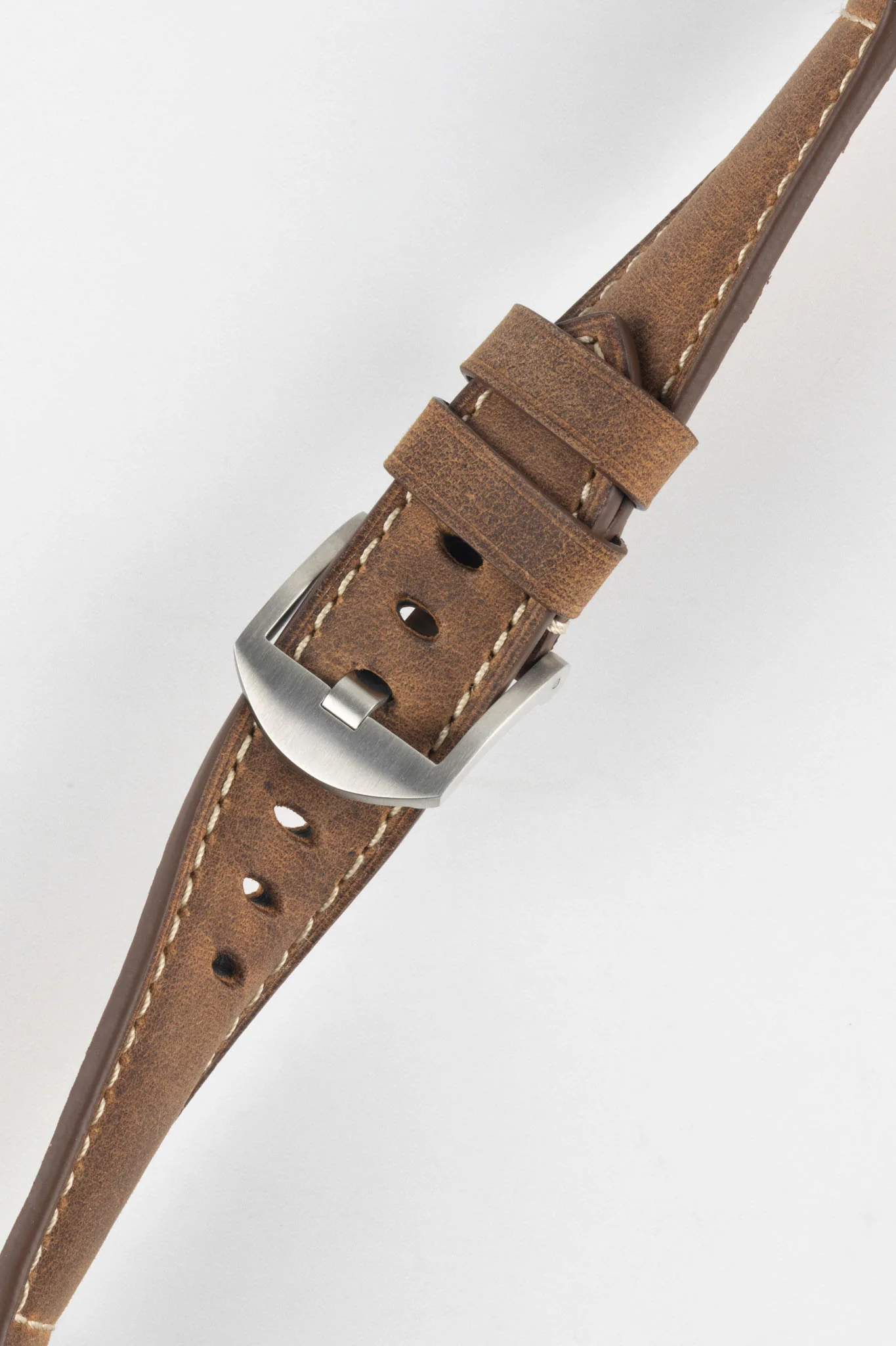 Padded Crazy Horse Watch Strap in BROWN - Image 5