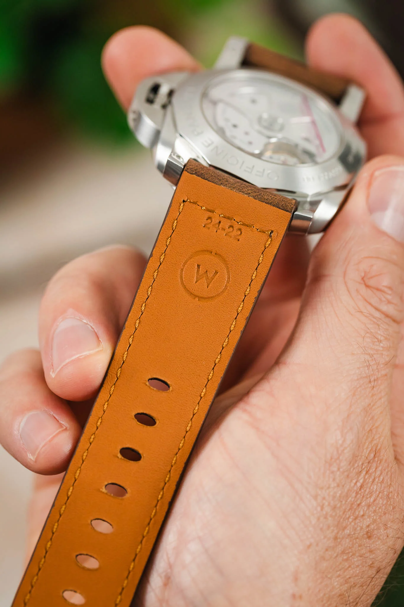 Padded Crazy Horse Watch Strap in BROWN - Image 6