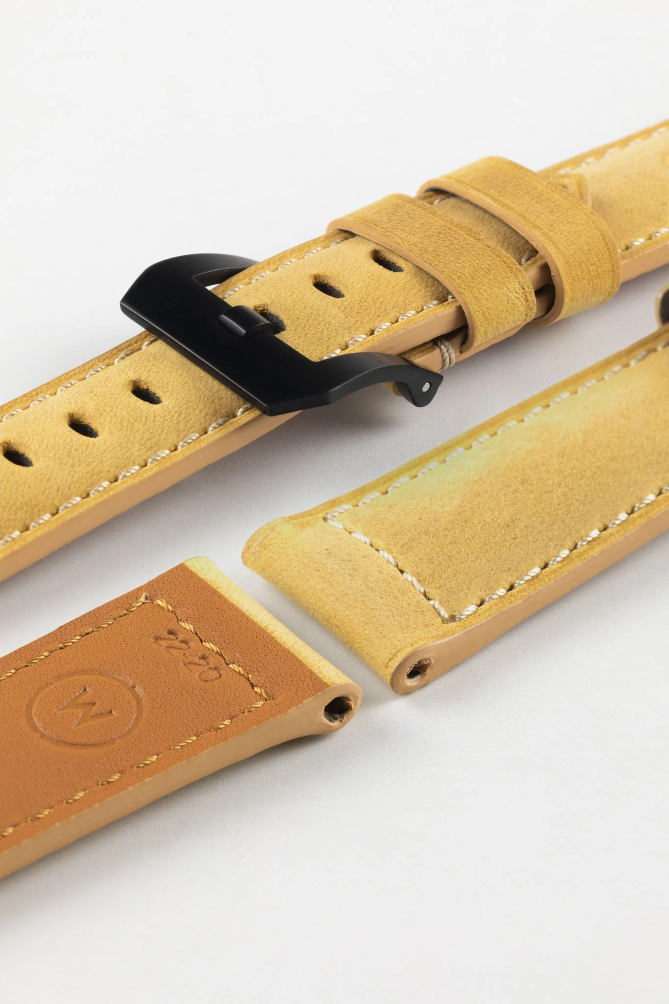 Padded Crazy Horse Watch Strap in TAN - Image 11