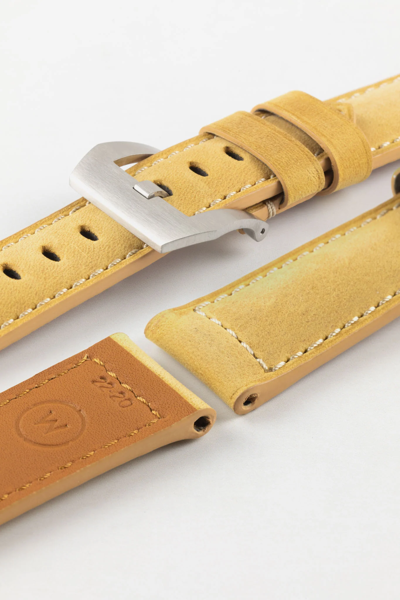 Padded Crazy Horse Watch Strap in TAN - Image 12
