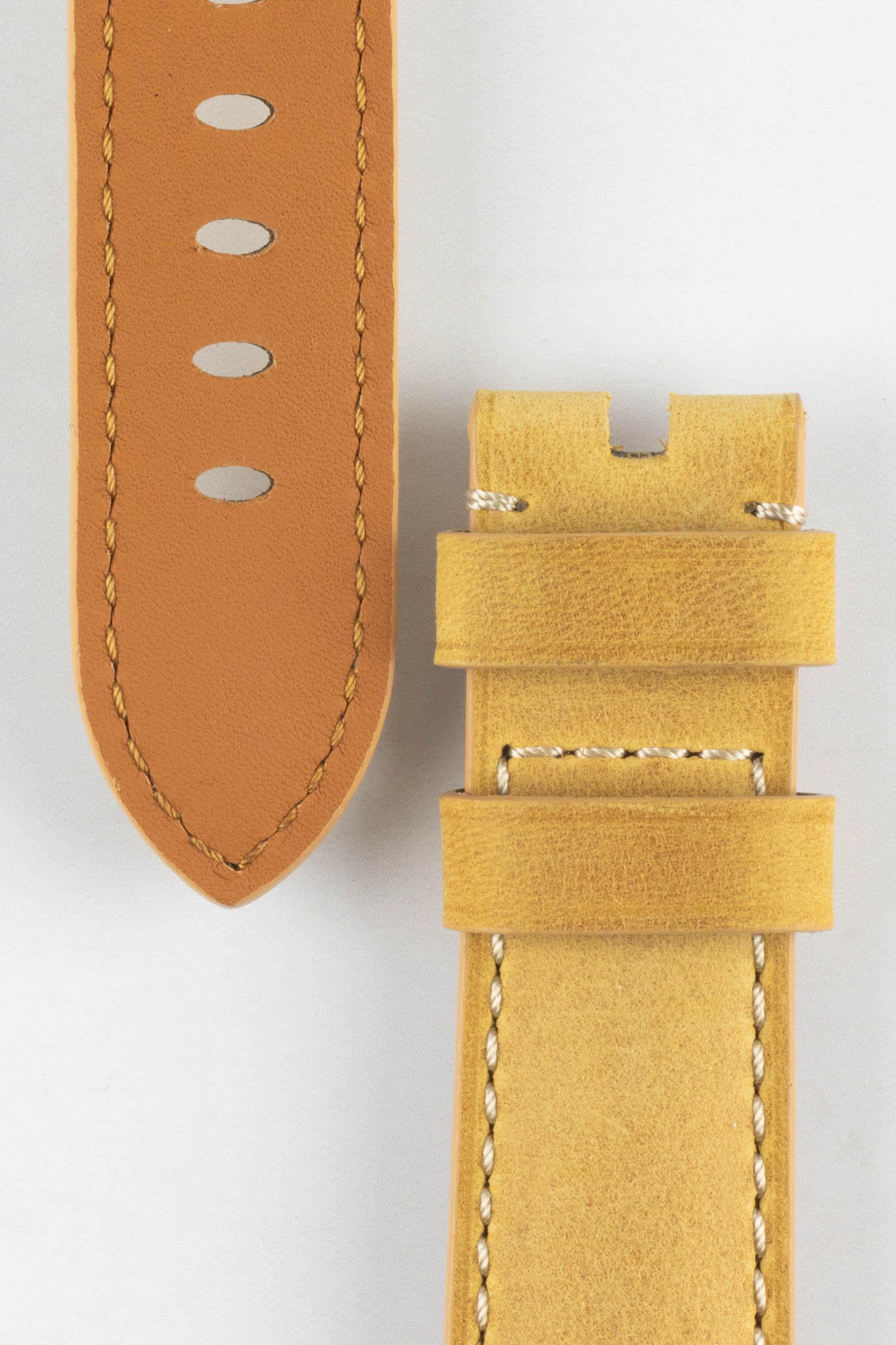 Padded Crazy Horse Watch Strap in TAN - Image 3