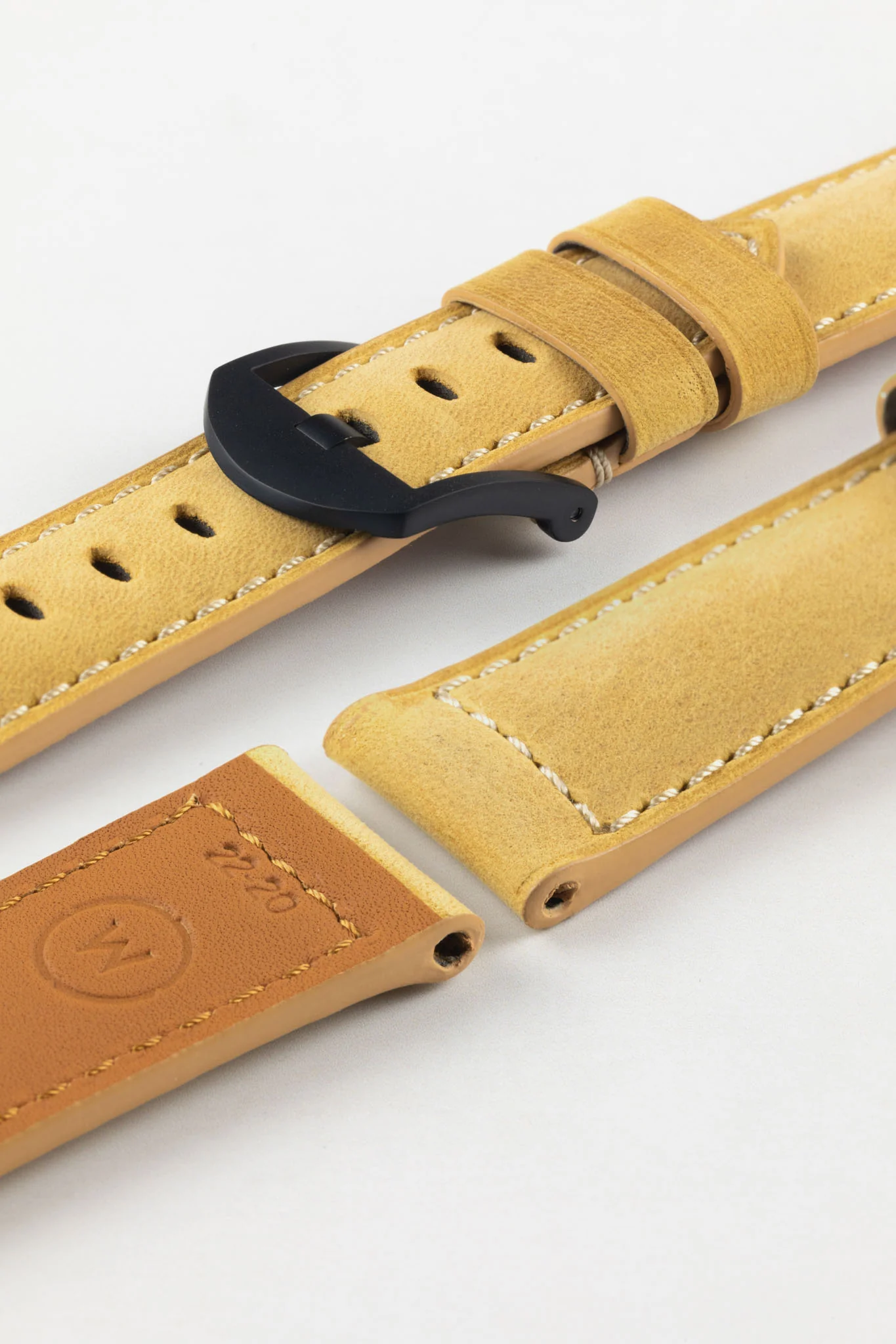 Padded Crazy Horse Watch Strap in TAN - Image 7