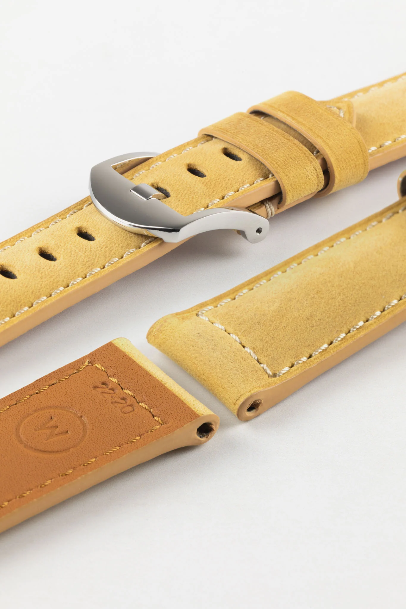 Padded Crazy Horse Watch Strap in TAN - Image 9