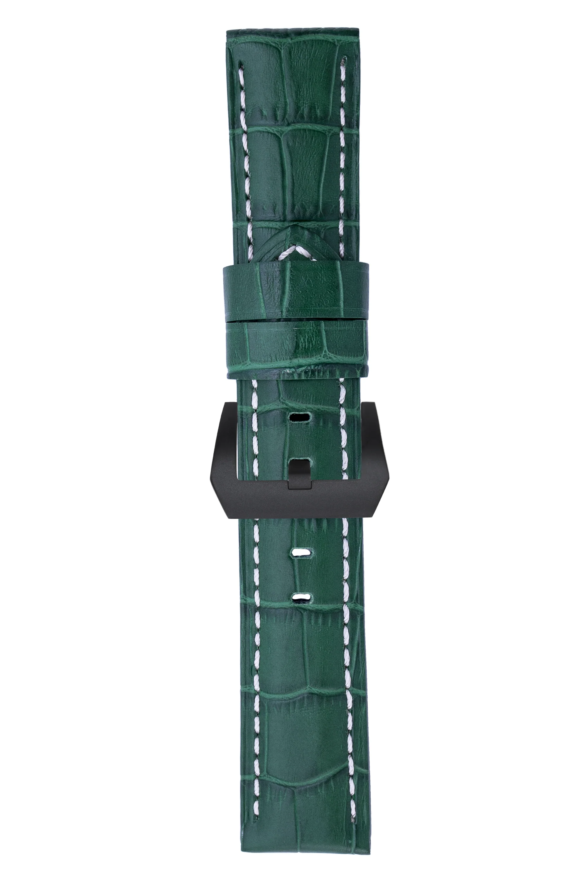Panerai-Style Alligator-Embossed Watch Strap in GREEN - Image 11