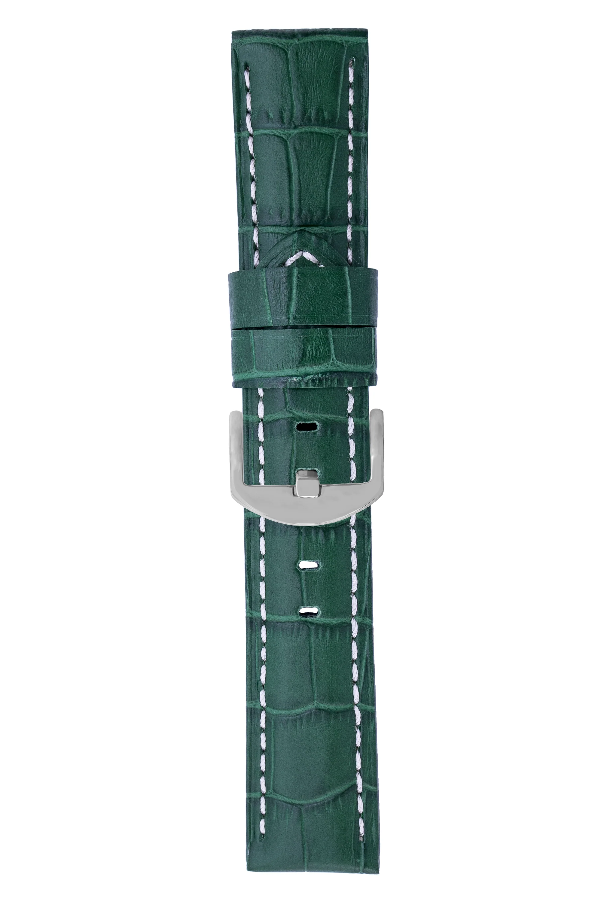 Panerai-Style Alligator-Embossed Watch Strap in GREEN - Image 5