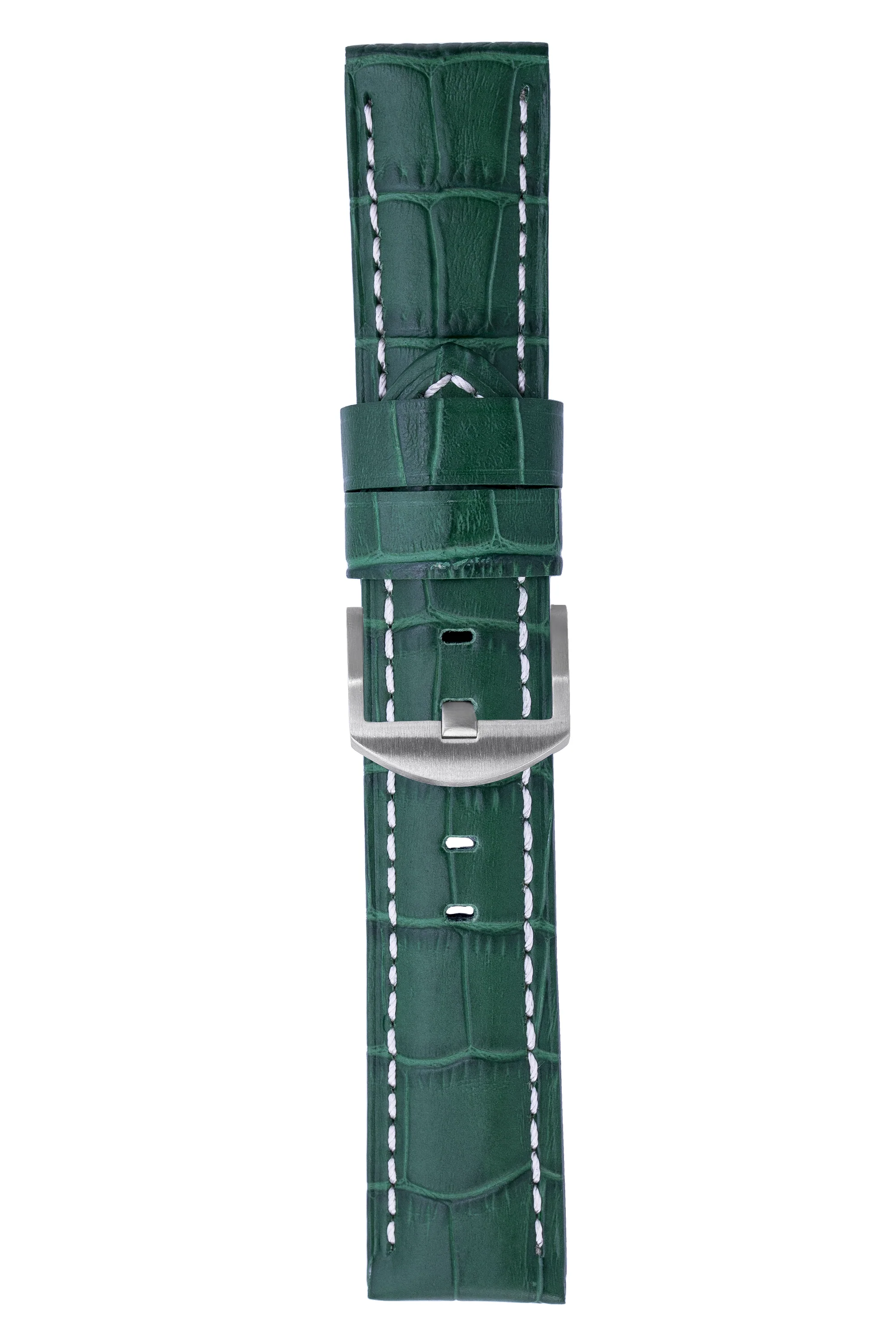 Panerai-Style Alligator-Embossed Watch Strap in GREEN - Image 6