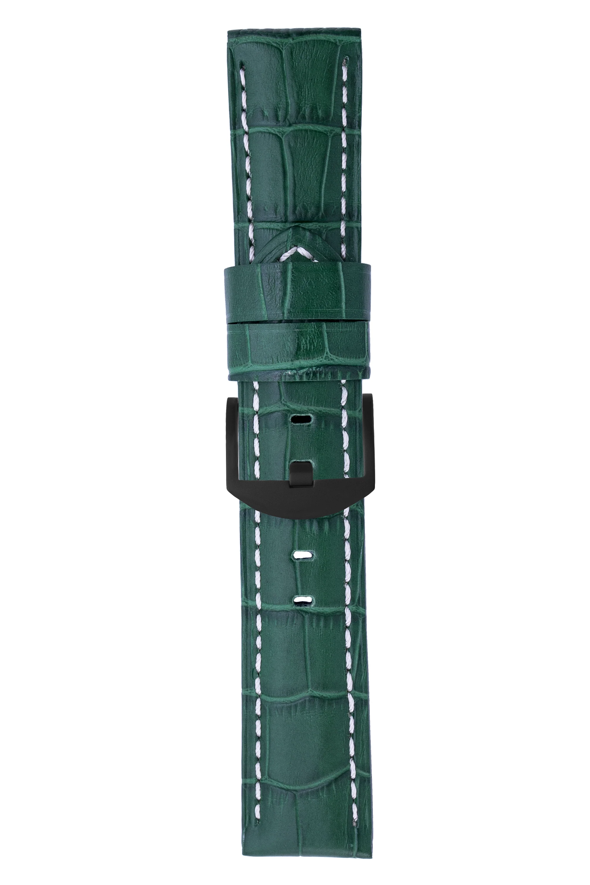 Panerai-Style Alligator-Embossed Watch Strap in GREEN - Image 7