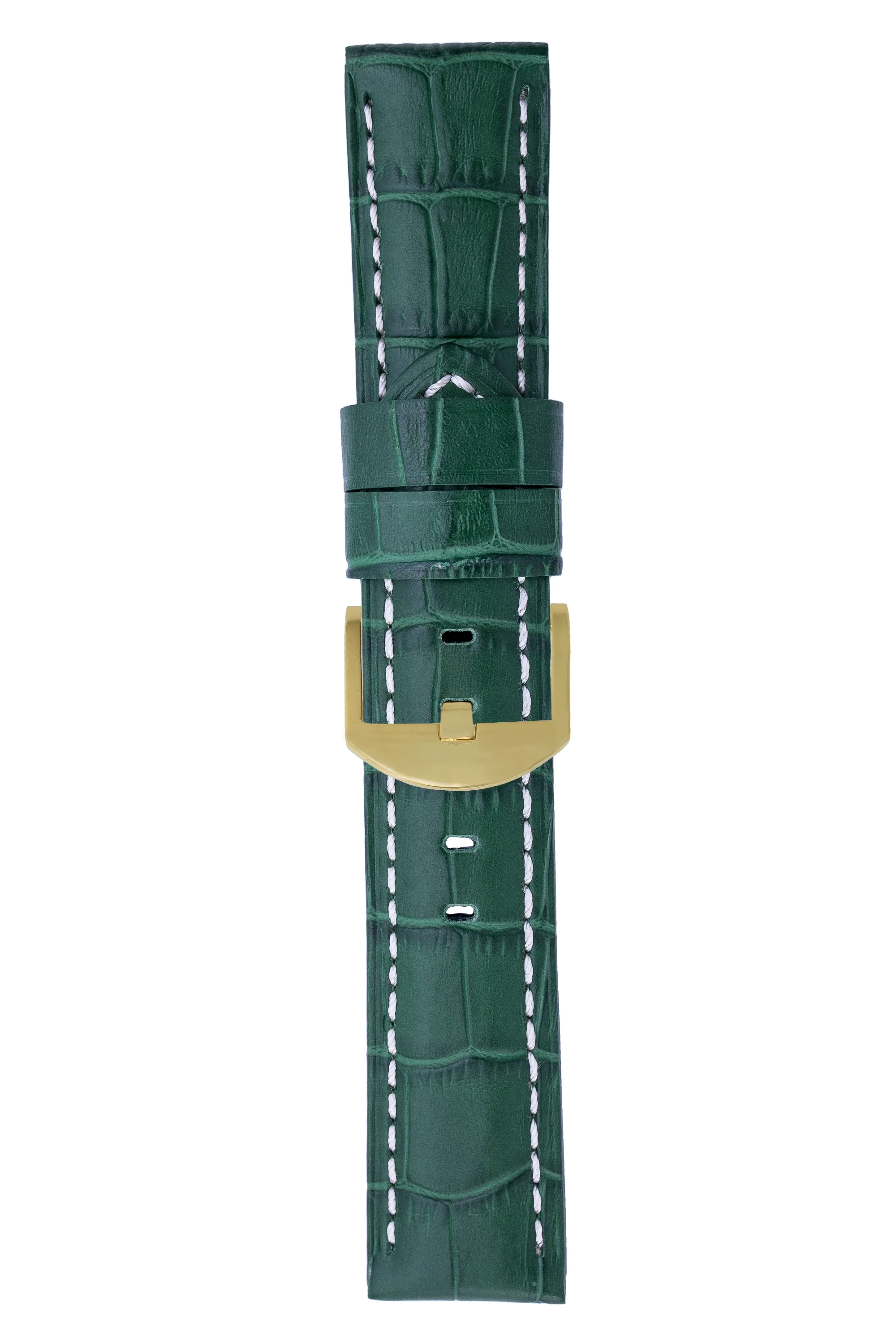 Panerai-Style Alligator-Embossed Watch Strap in GREEN - Image 8