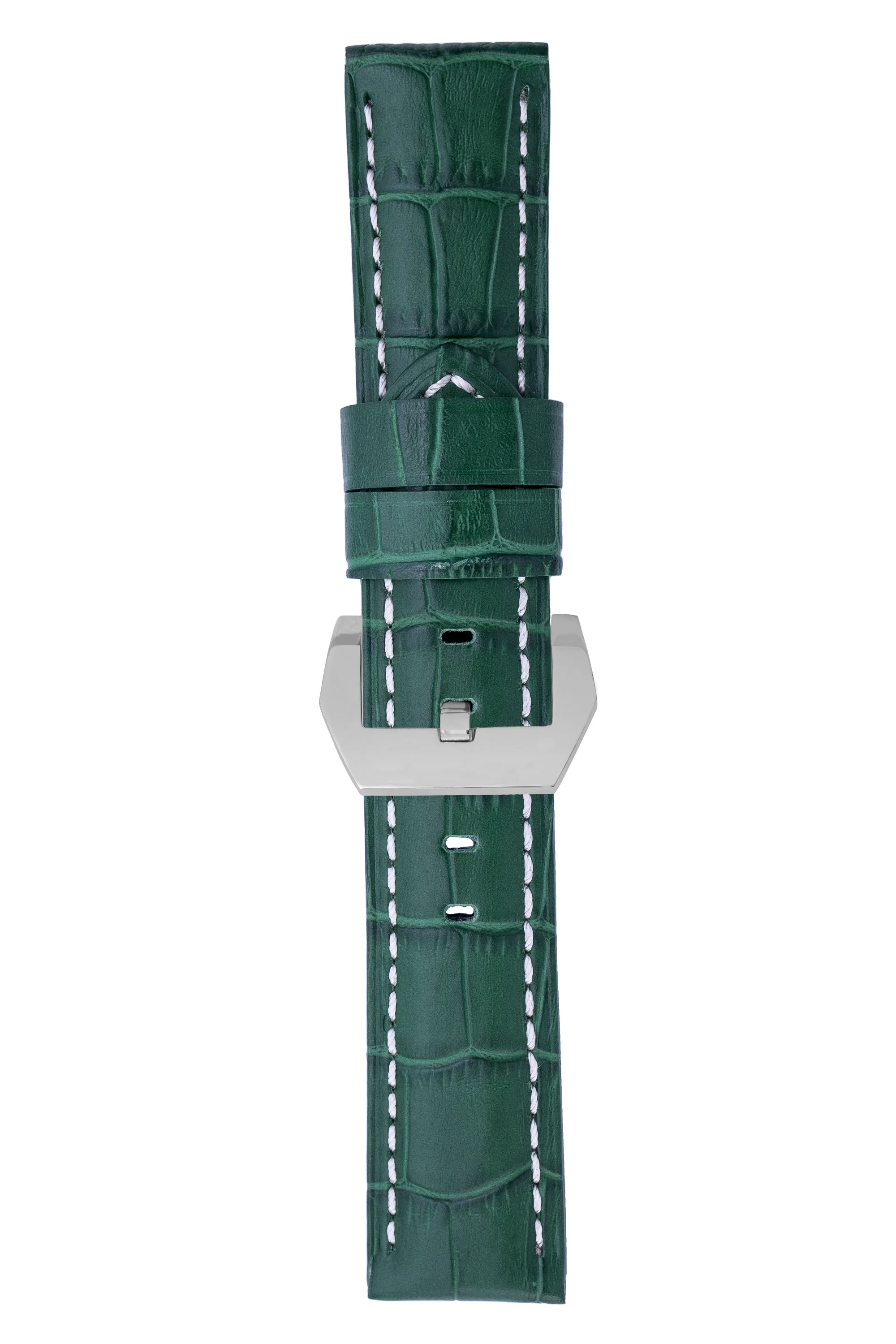 Panerai-Style Alligator-Embossed Watch Strap in GREEN - Image 9