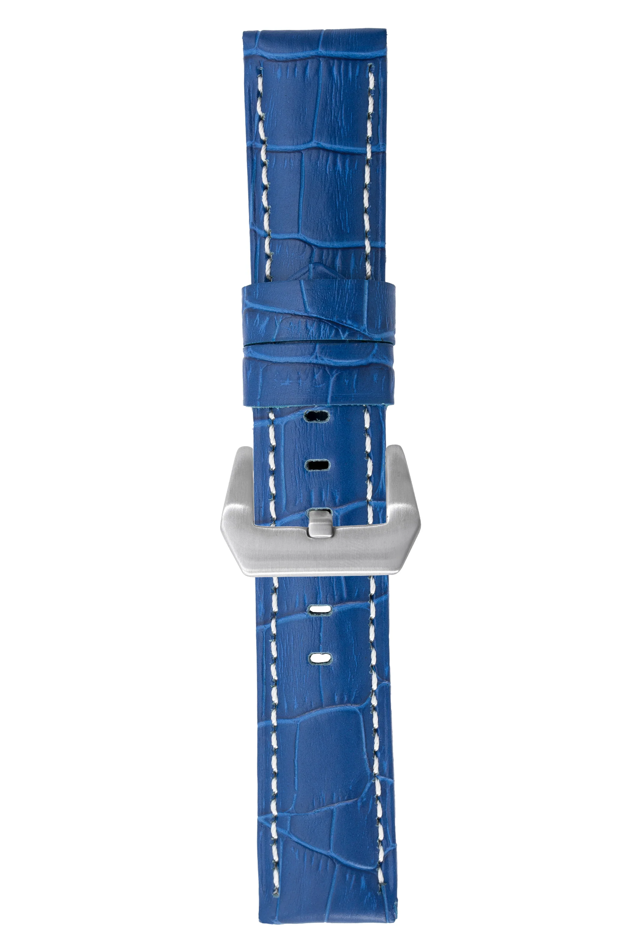 Panerai-Style Alligator-Embossed Watch Strap in ROYAL BLUE - Image 10