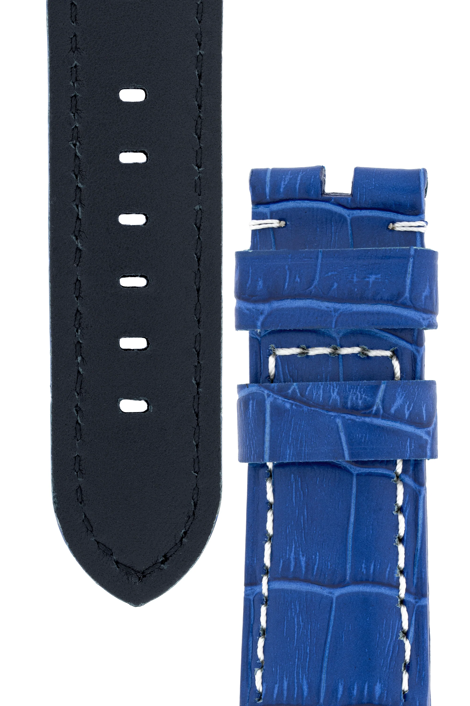 Panerai-Style Alligator-Embossed Watch Strap in ROYAL BLUE - Image 3