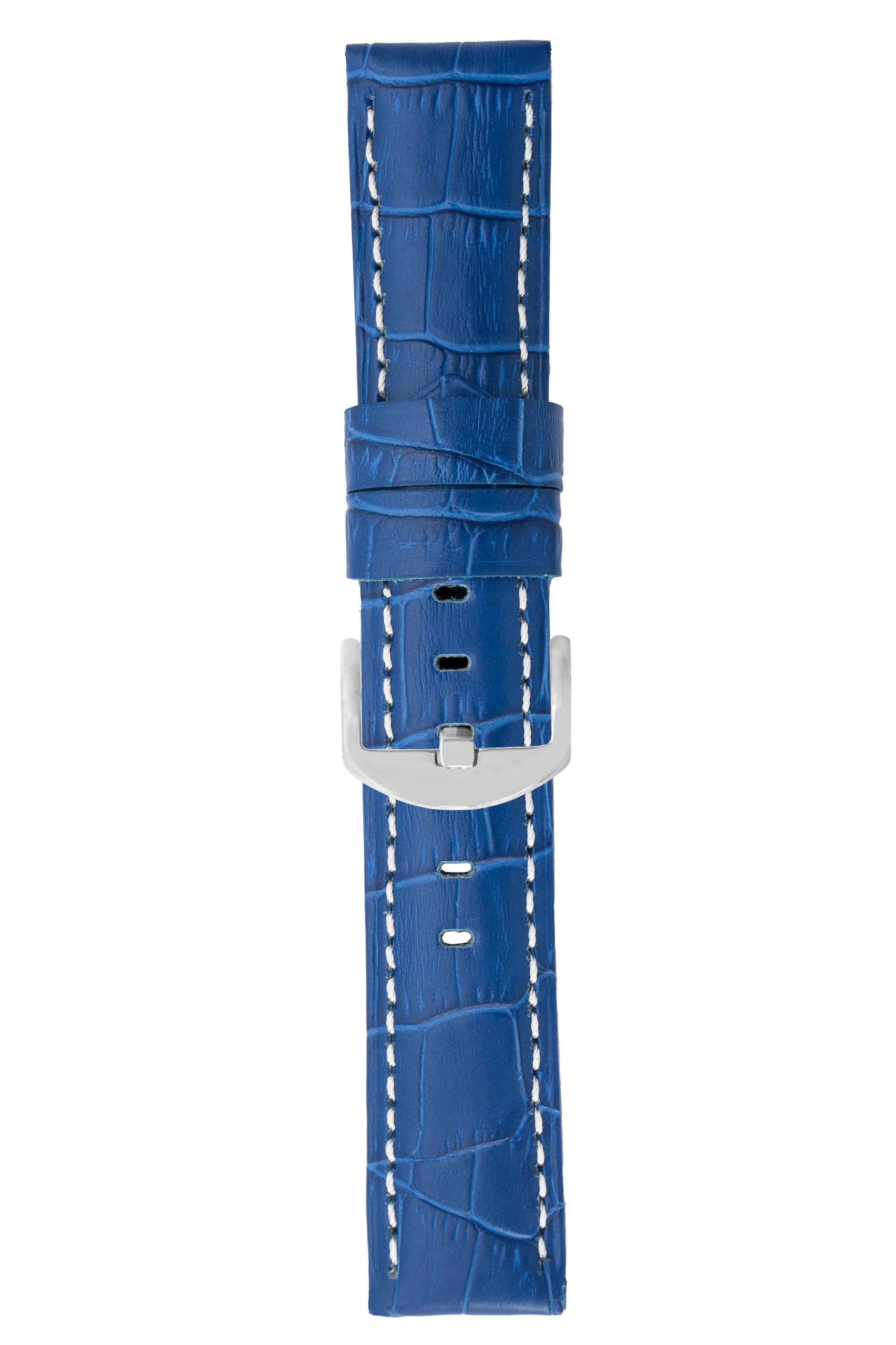 Panerai-Style Alligator-Embossed Watch Strap in ROYAL BLUE - Image 5