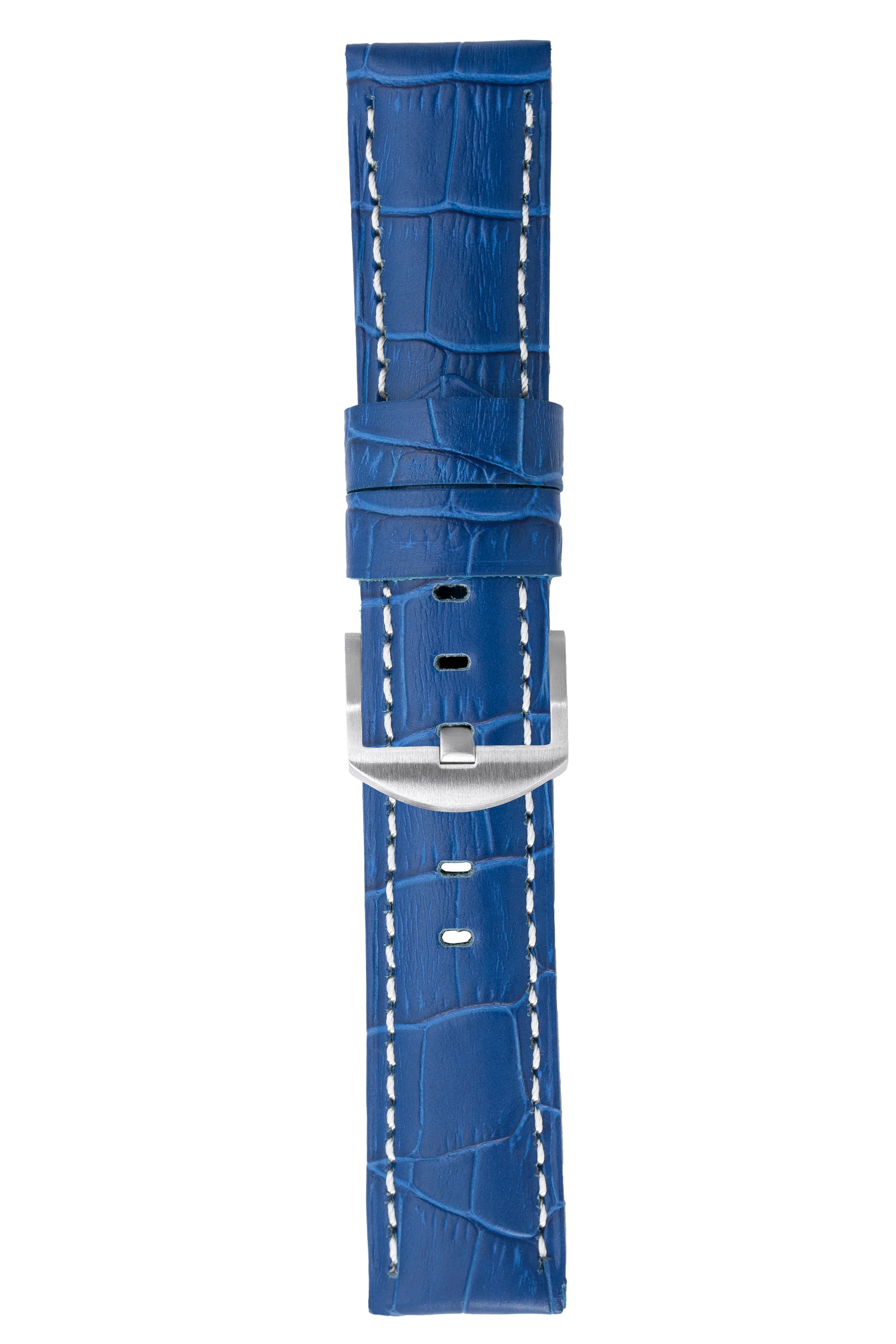 Panerai-Style Alligator-Embossed Watch Strap in ROYAL BLUE - Image 6