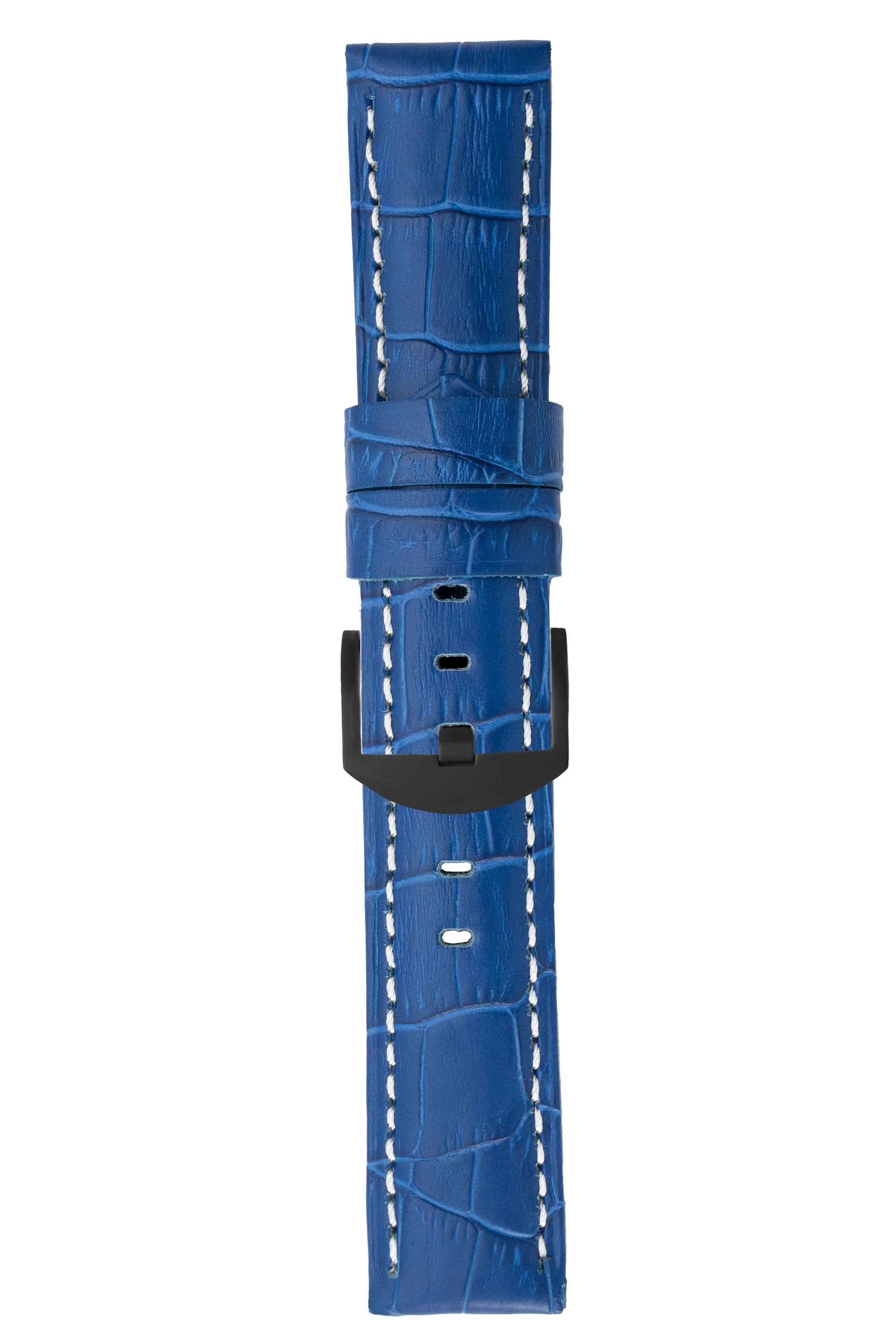 Panerai-Style Alligator-Embossed Watch Strap in ROYAL BLUE - Image 7