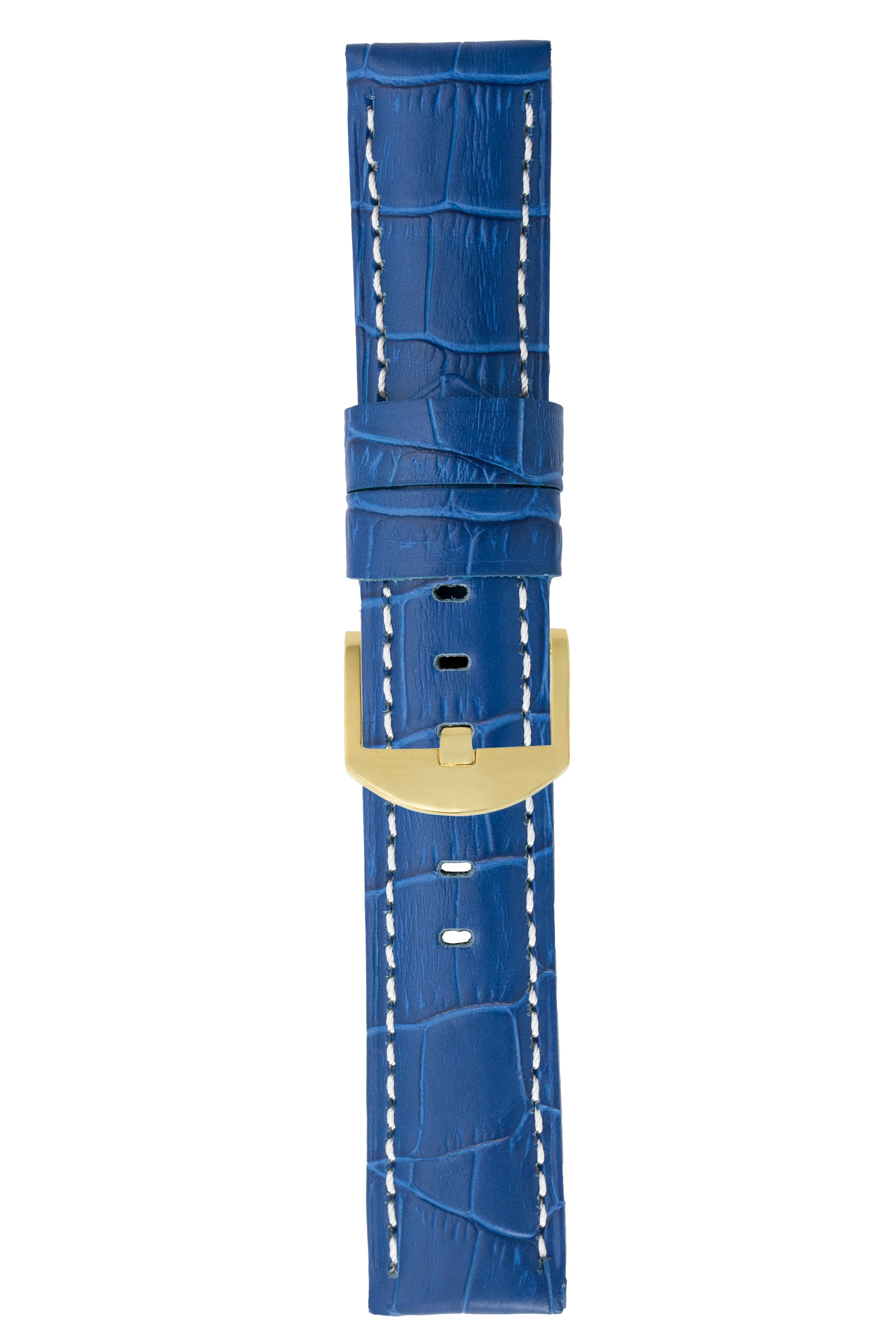 Panerai-Style Alligator-Embossed Watch Strap in ROYAL BLUE - Image 8