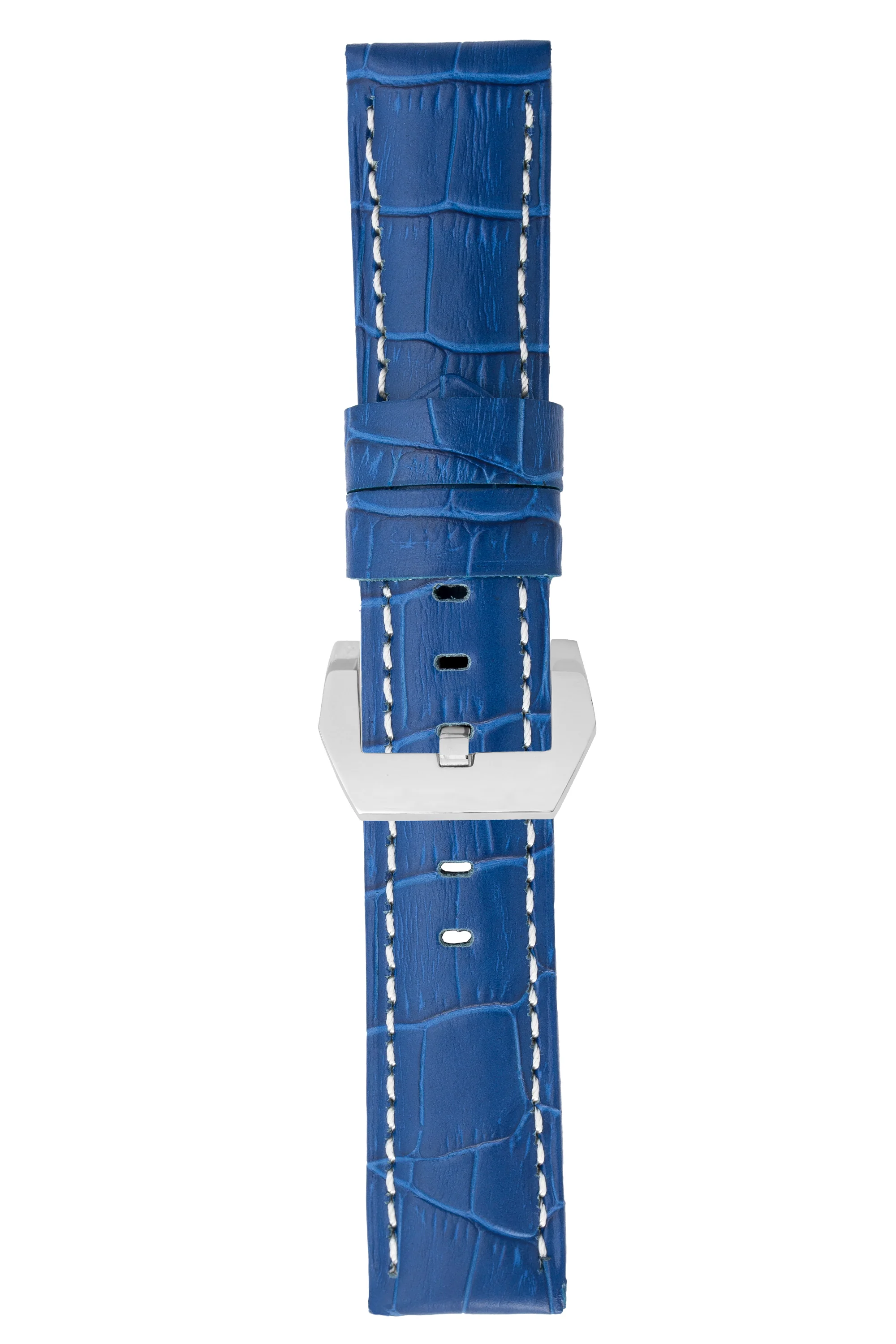 Panerai-Style Alligator-Embossed Watch Strap in ROYAL BLUE - Image 9