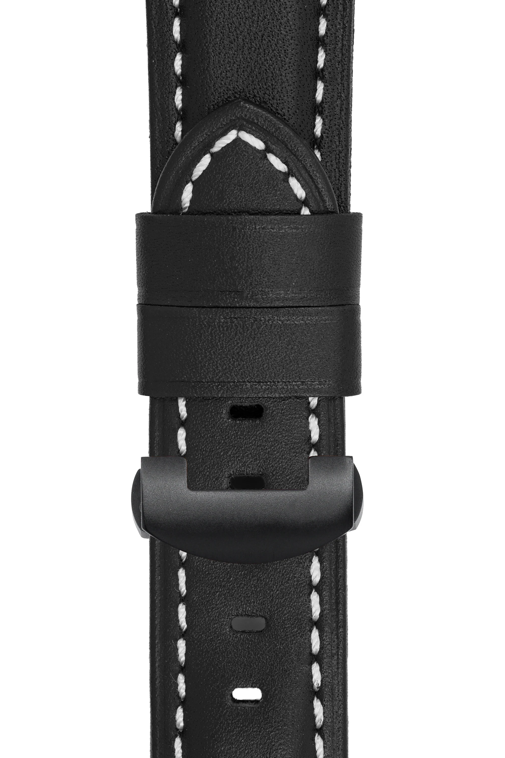 Panerai-Style Calf Leather Deployment Watch Strap in BLACK - Image 8