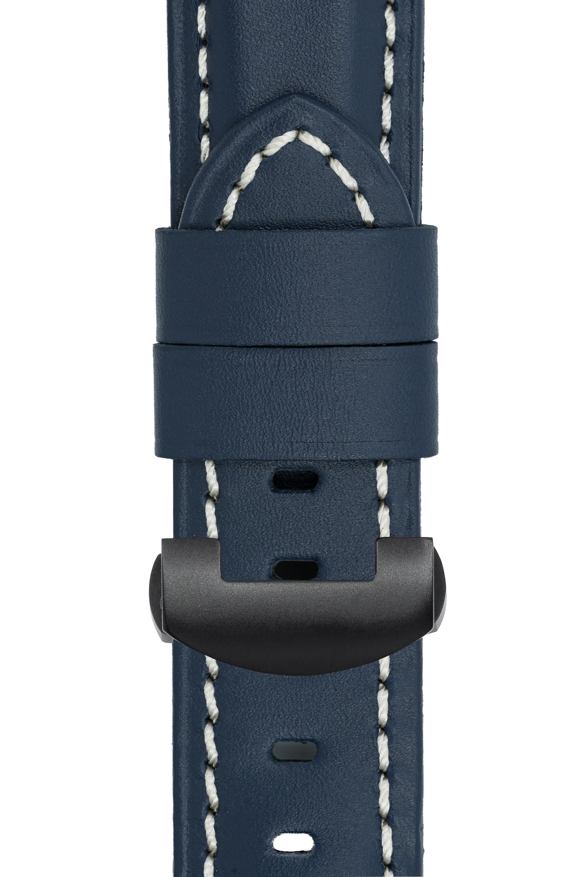 Panerai-Style Calf Leather Deployment Watch Strap in BLUE - Image 8