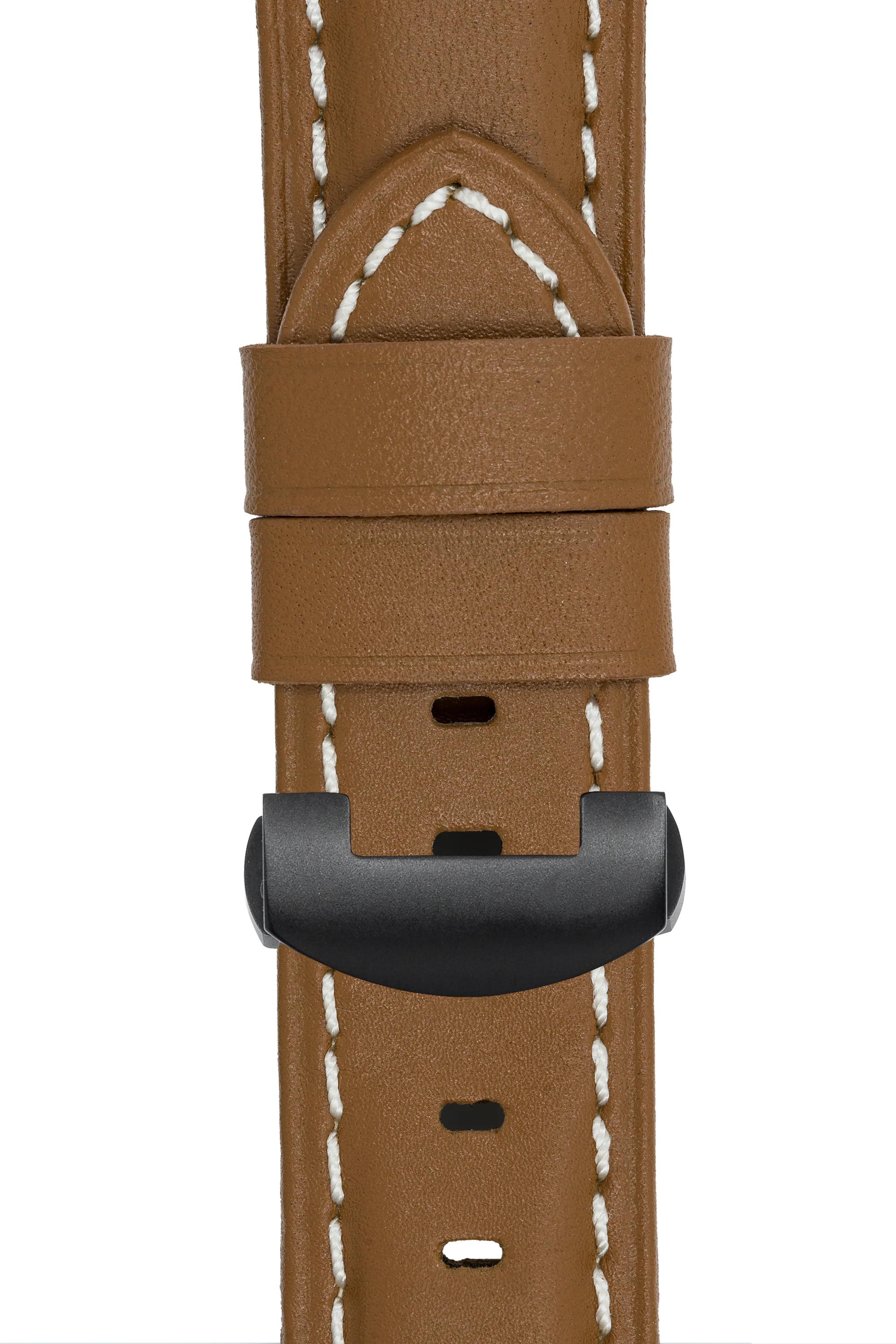 Panerai-Style Calf Leather Deployment Watch Strap in CARAMEL - Image 8