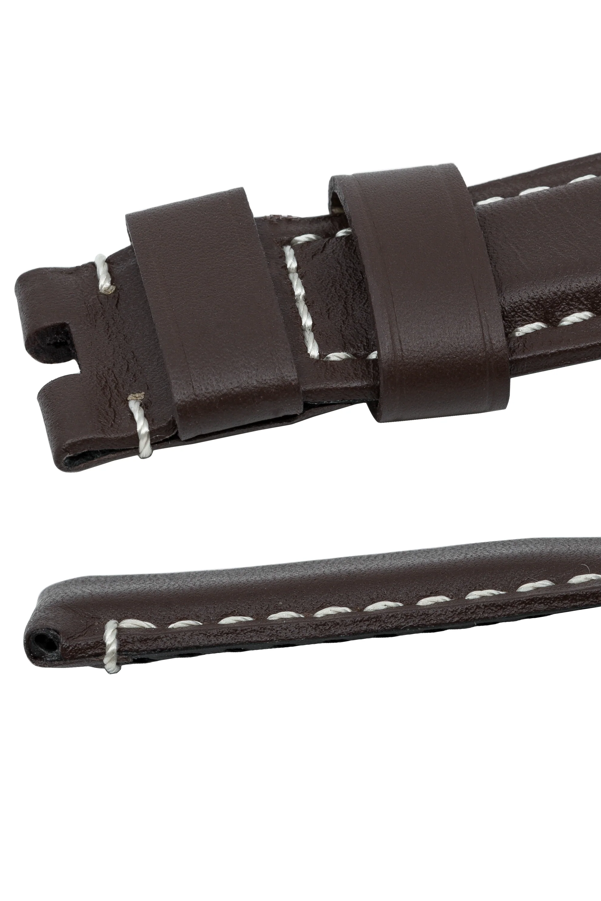 Panerai-Style Calf Leather Deployment Watch Strap in CHOCOLATE - Image 5