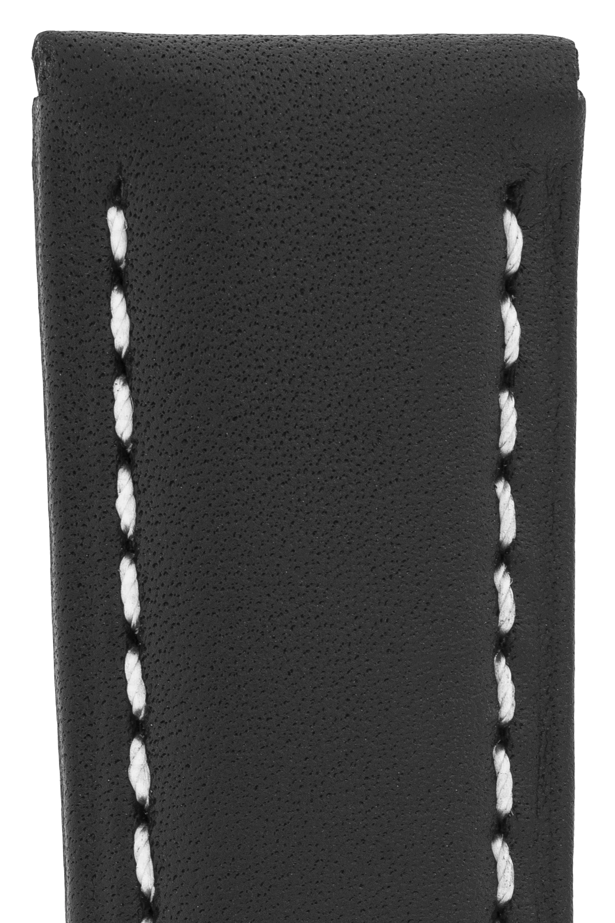 Panerai-Style Calf Leather Watch Strap in BLACK - Image 2