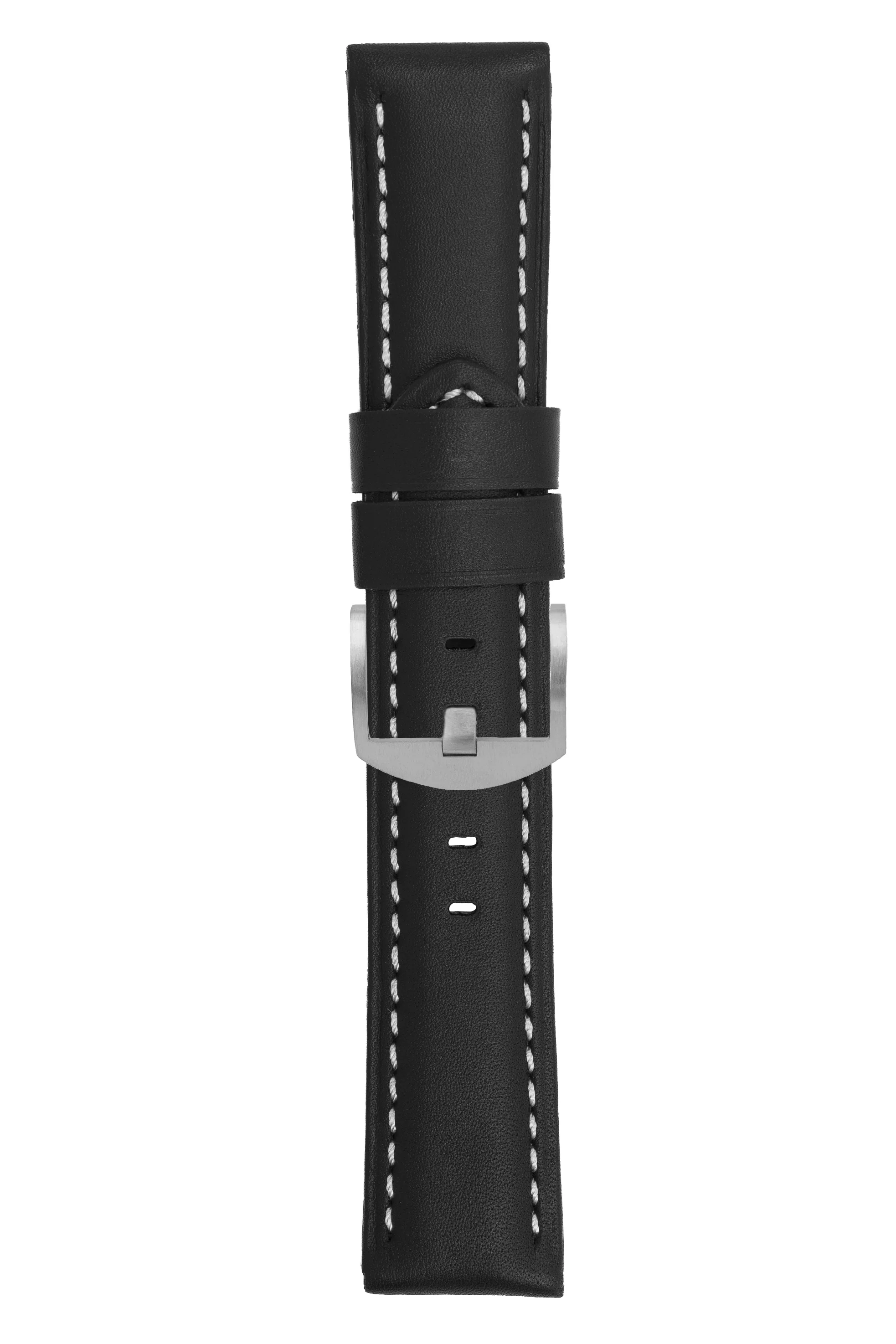 Panerai-Style Calf Leather Watch Strap in BLACK - Image 5