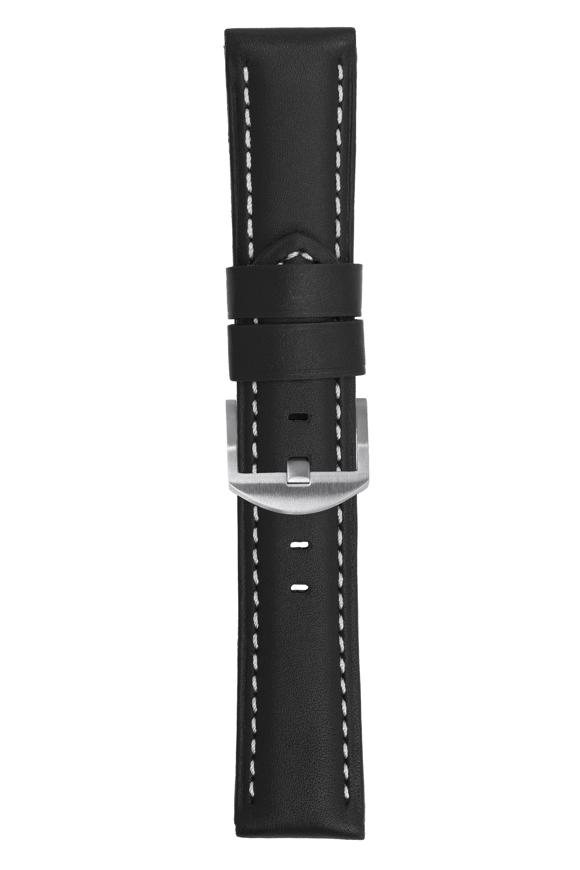 Panerai-Style Calf Leather Watch Strap in BLACK - Image 6