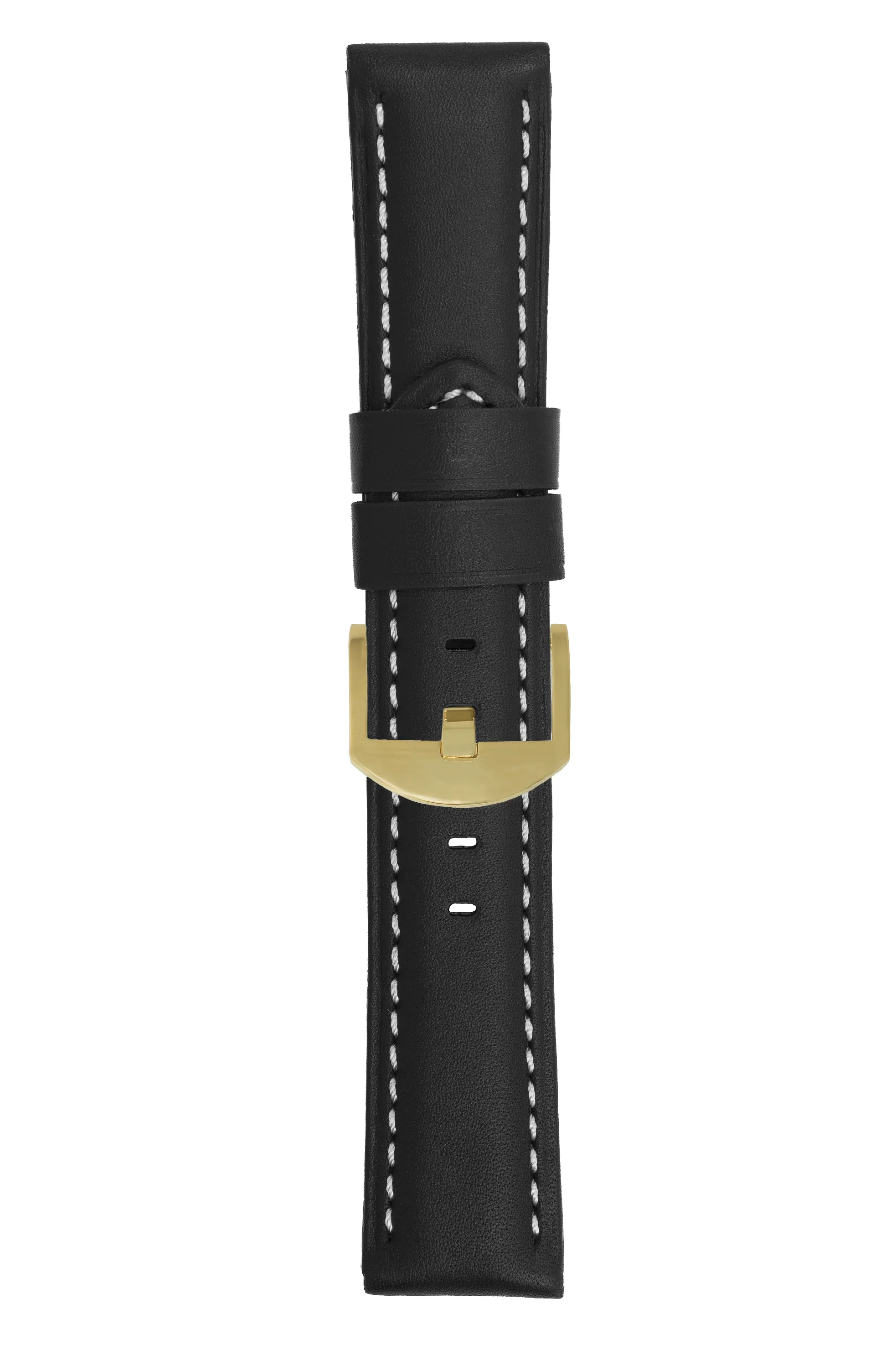 Panerai-Style Calf Leather Watch Strap in BLACK - Image 8