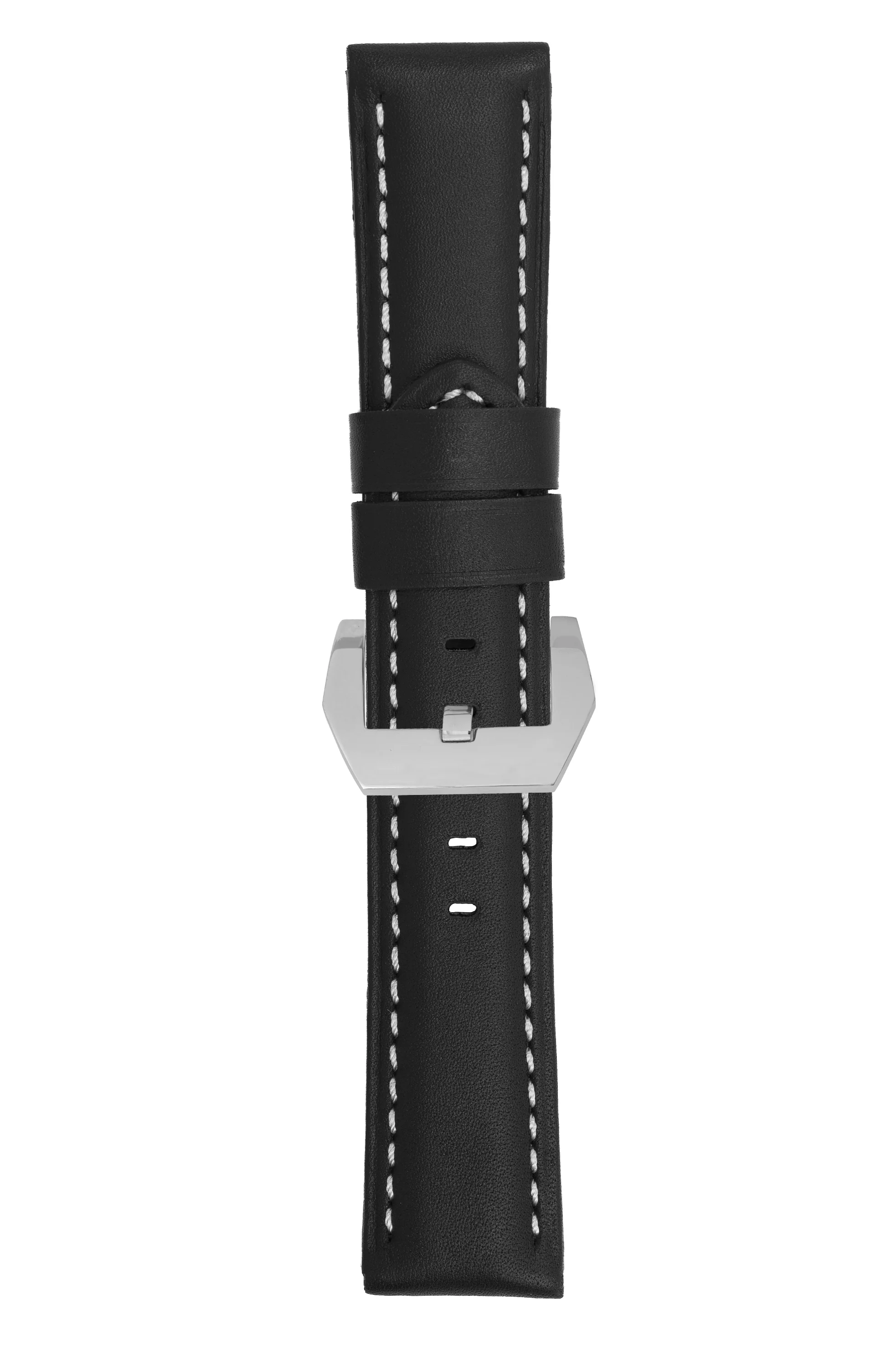 Panerai-Style Calf Leather Watch Strap in BLACK - Image 9