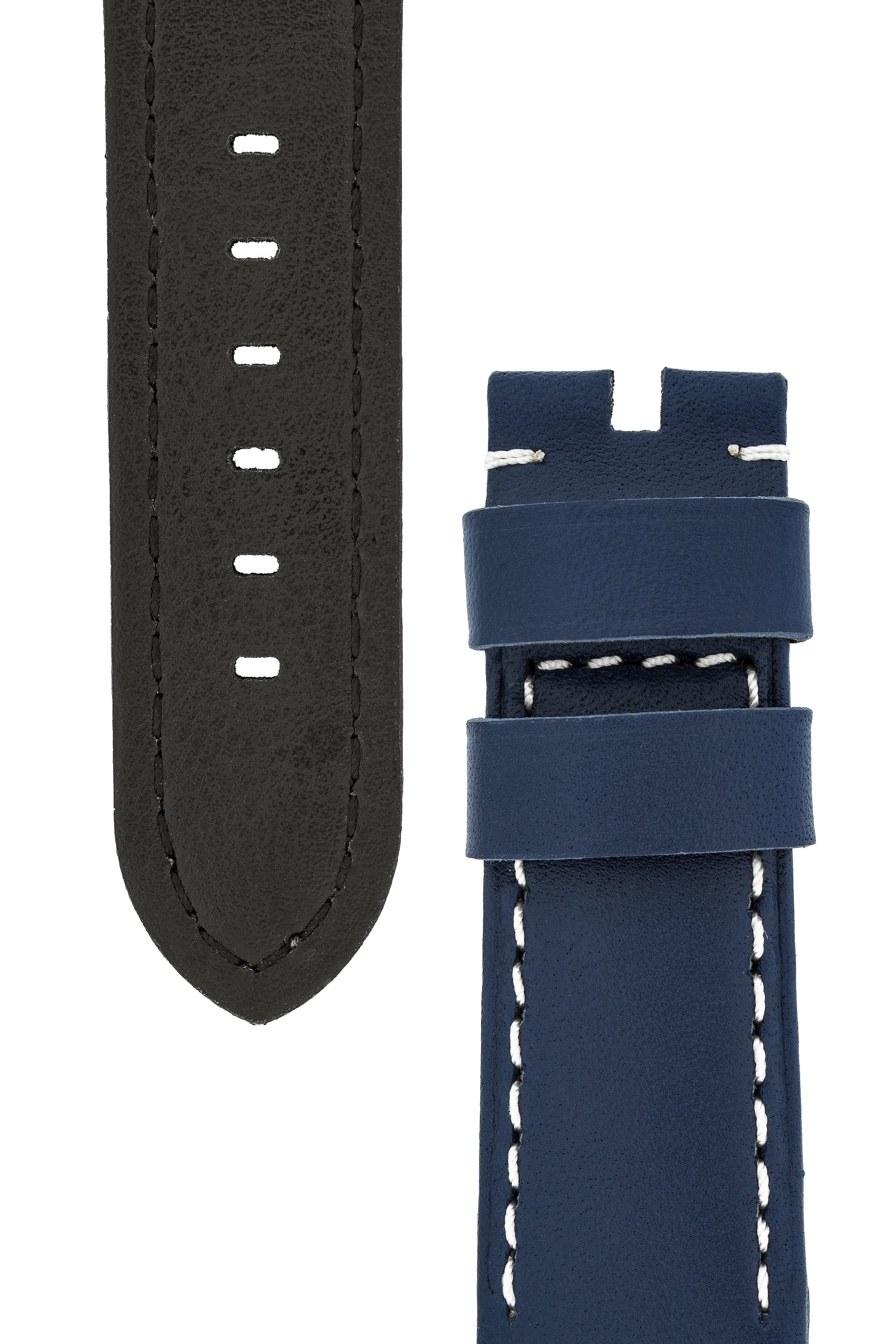 Panerai-Style Calf Leather Watch Strap in BLUE - Image 3